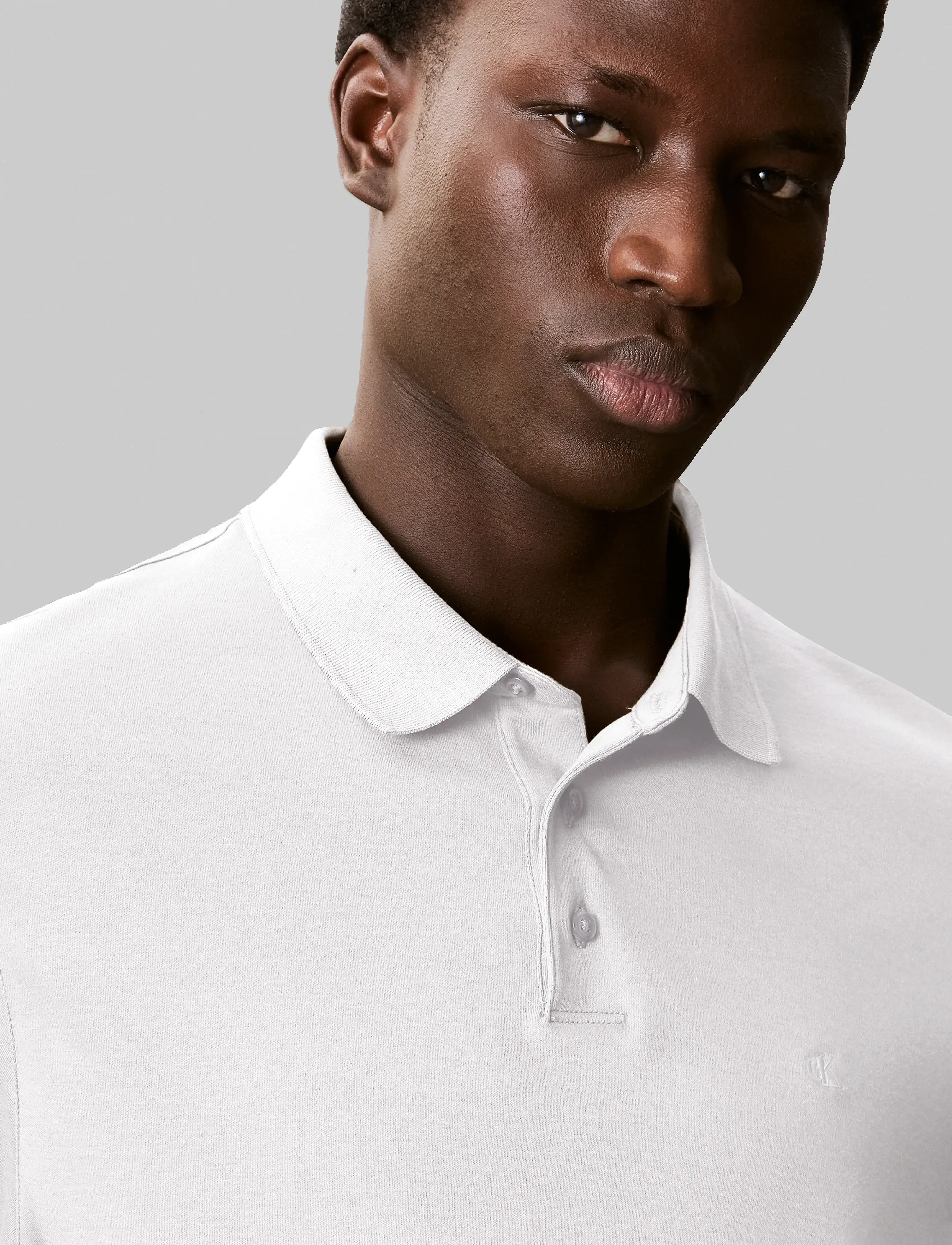 Calvin Klein - SS SUPIMA CHEST EMB POLO - polos à manches courtes - bright white - 5