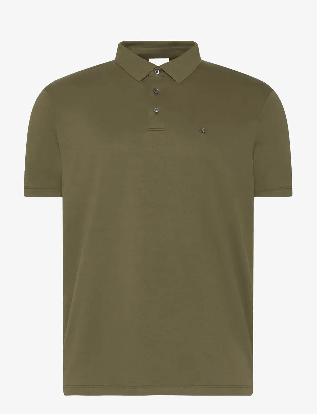 Calvin Klein - SS SUPIMA CHEST EMB POLO - lühikeste varrukatega polod - crude green - 1