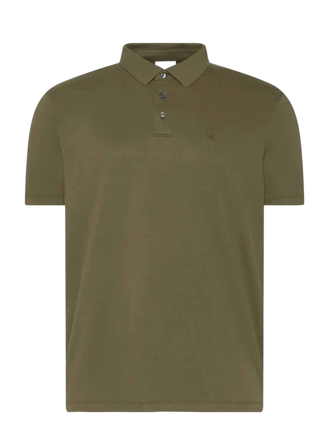 Calvin Klein SS SUPIMA CHEST EMB POLO - Calvin Klein - CRUDE GREEN / khaki/green
