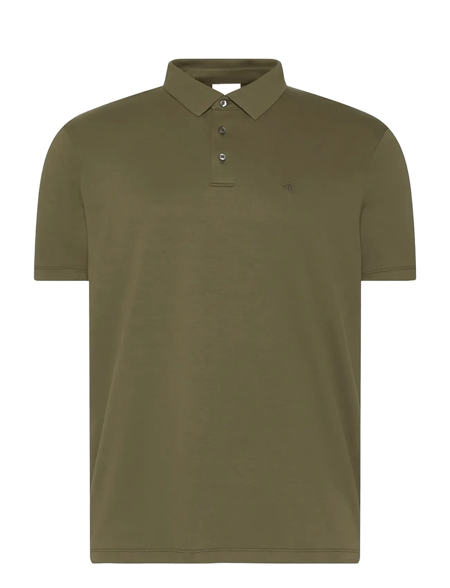 Calvin Klein - SS SUPIMA CHEST EMB POLO - short-sleeved polos - crude green - 1
