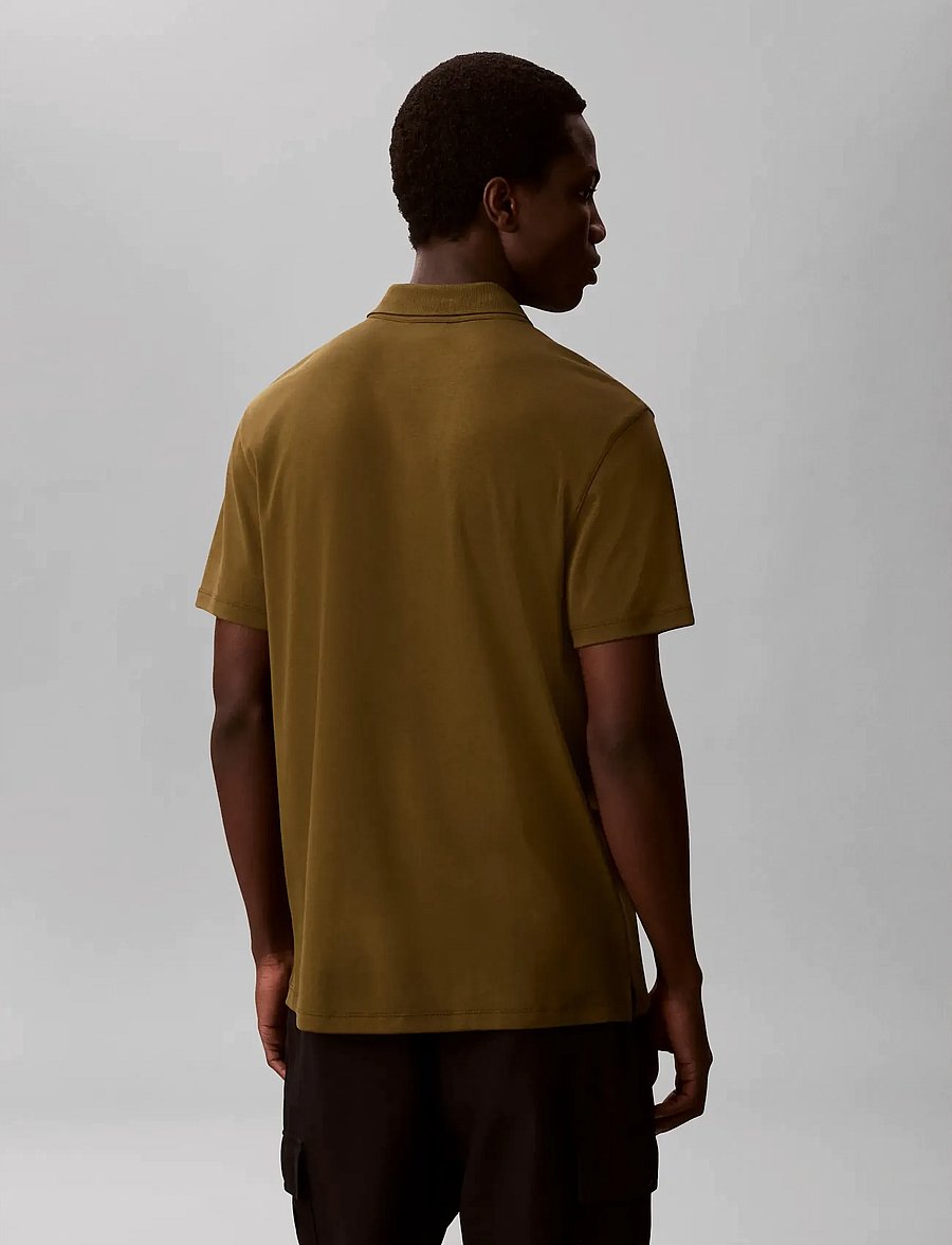 Calvin Klein - SS SUPIMA CHEST EMB POLO - short-sleeved polos - crude green - 2