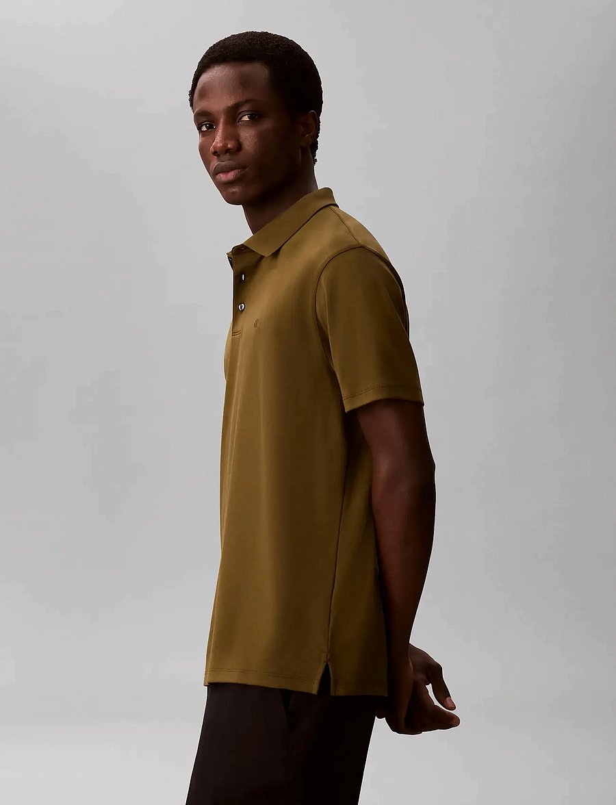 Calvin Klein - SS SUPIMA CHEST EMB POLO - short-sleeved polos - crude green - 4