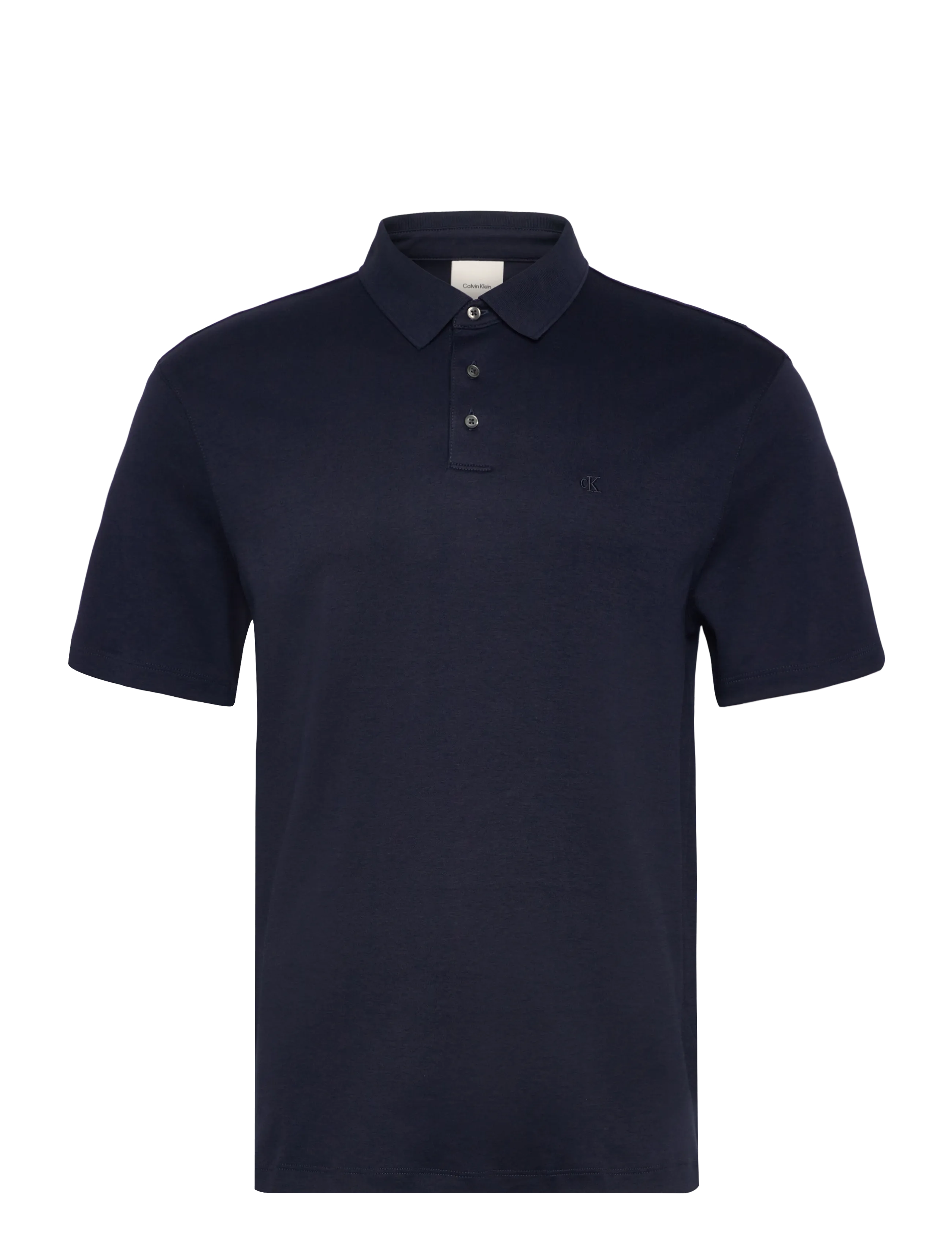 CALVIN KLEIN Ss Supima Chest Emb Polo Navy - L - Herren