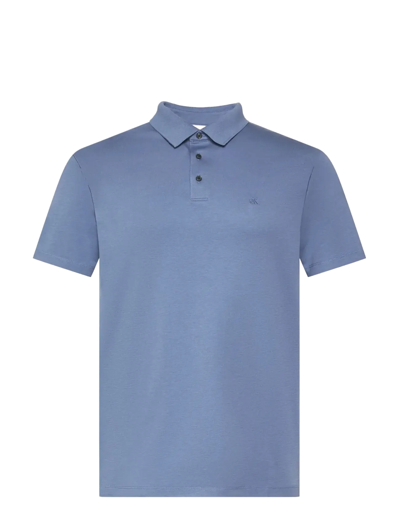 Calvin Klein SS SUPIMA CHEST EMB POLO - Calvin Klein - DUSTY SAILOR BLUE / blue