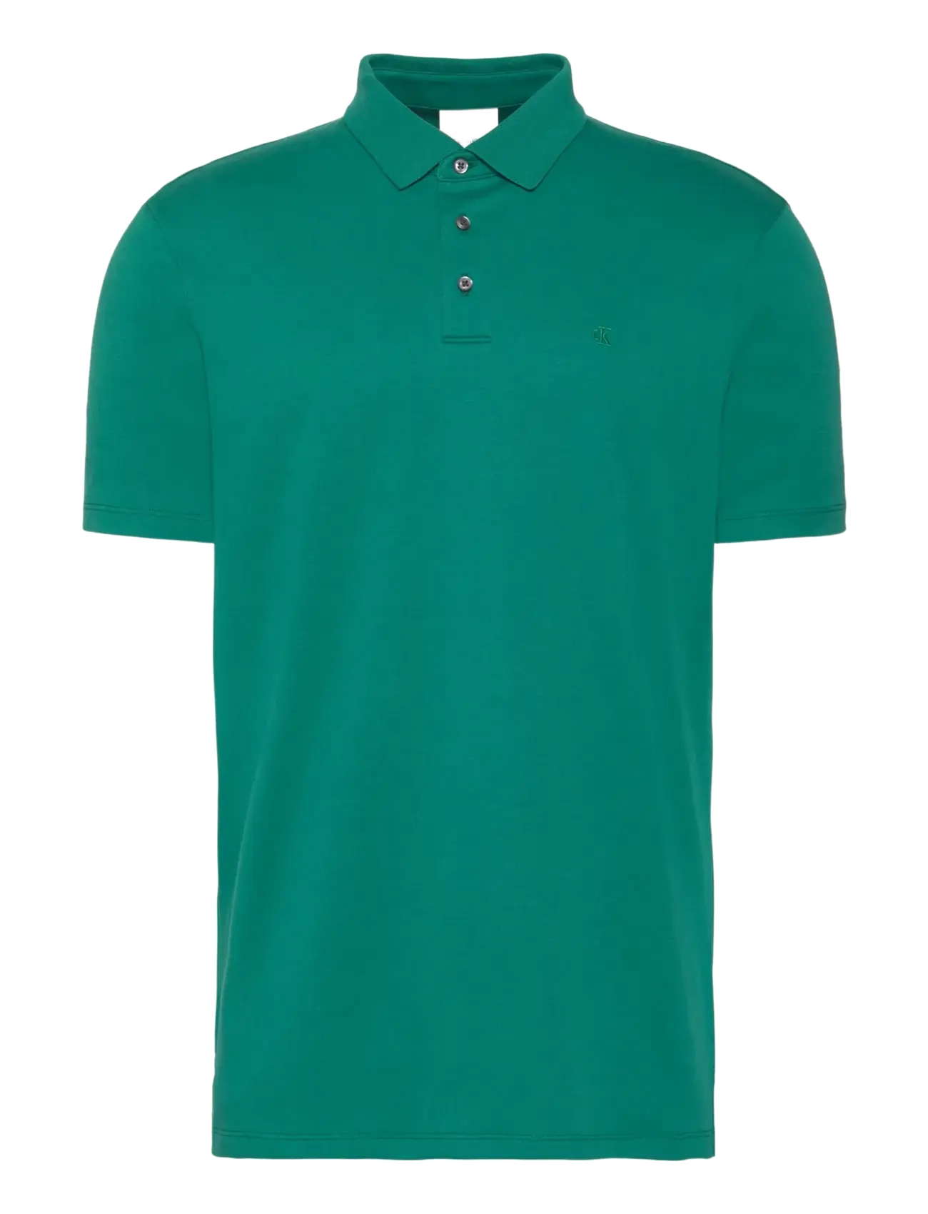 Calvin Klein SS SUPIMA CHEST EMB POLO - Calvin Klein - ENCHANTED FOREST / green