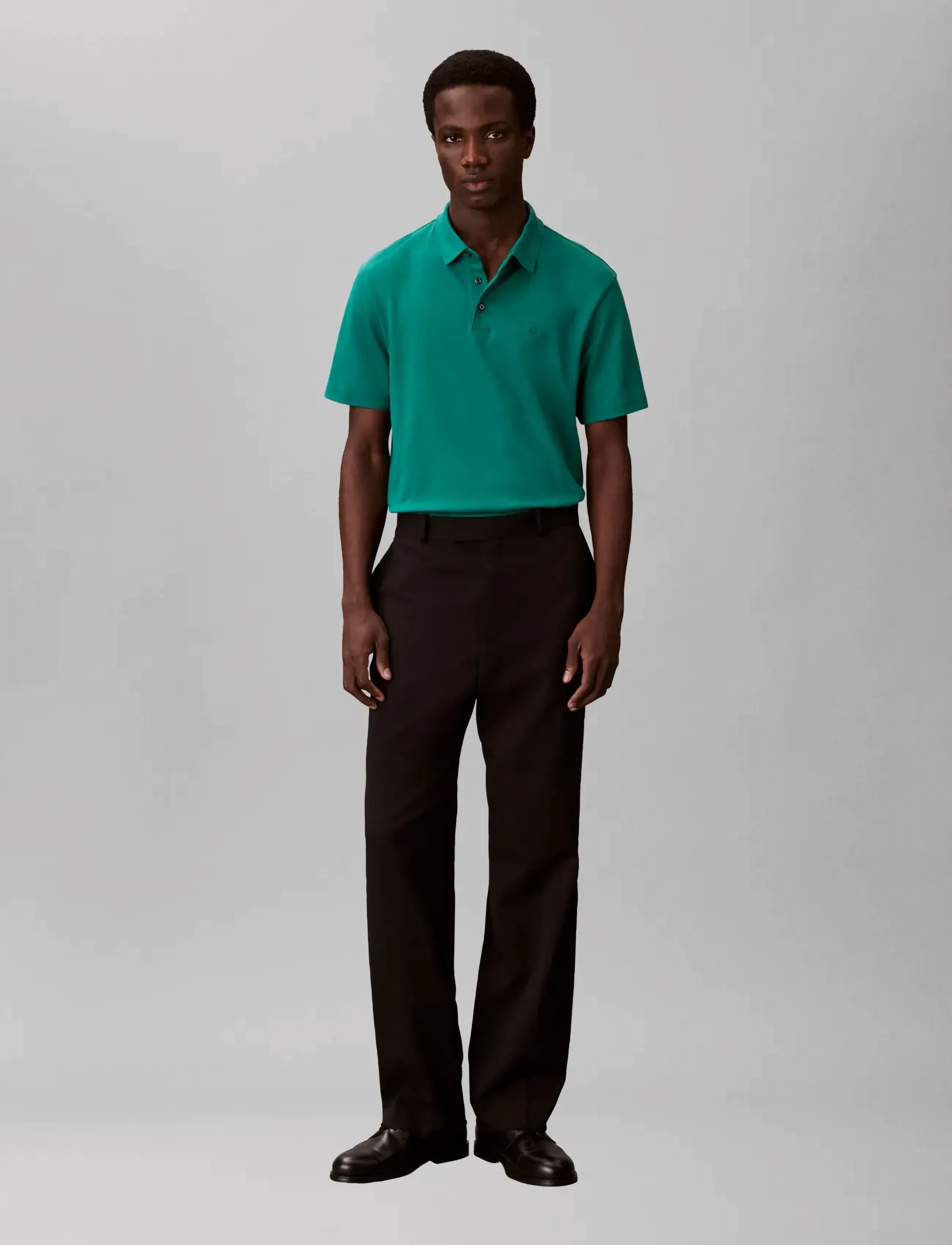 Calvin Klein SS SUPIMA CHEST EMB POLO - Pikeepaidat - ENCHANTED FOREST / green