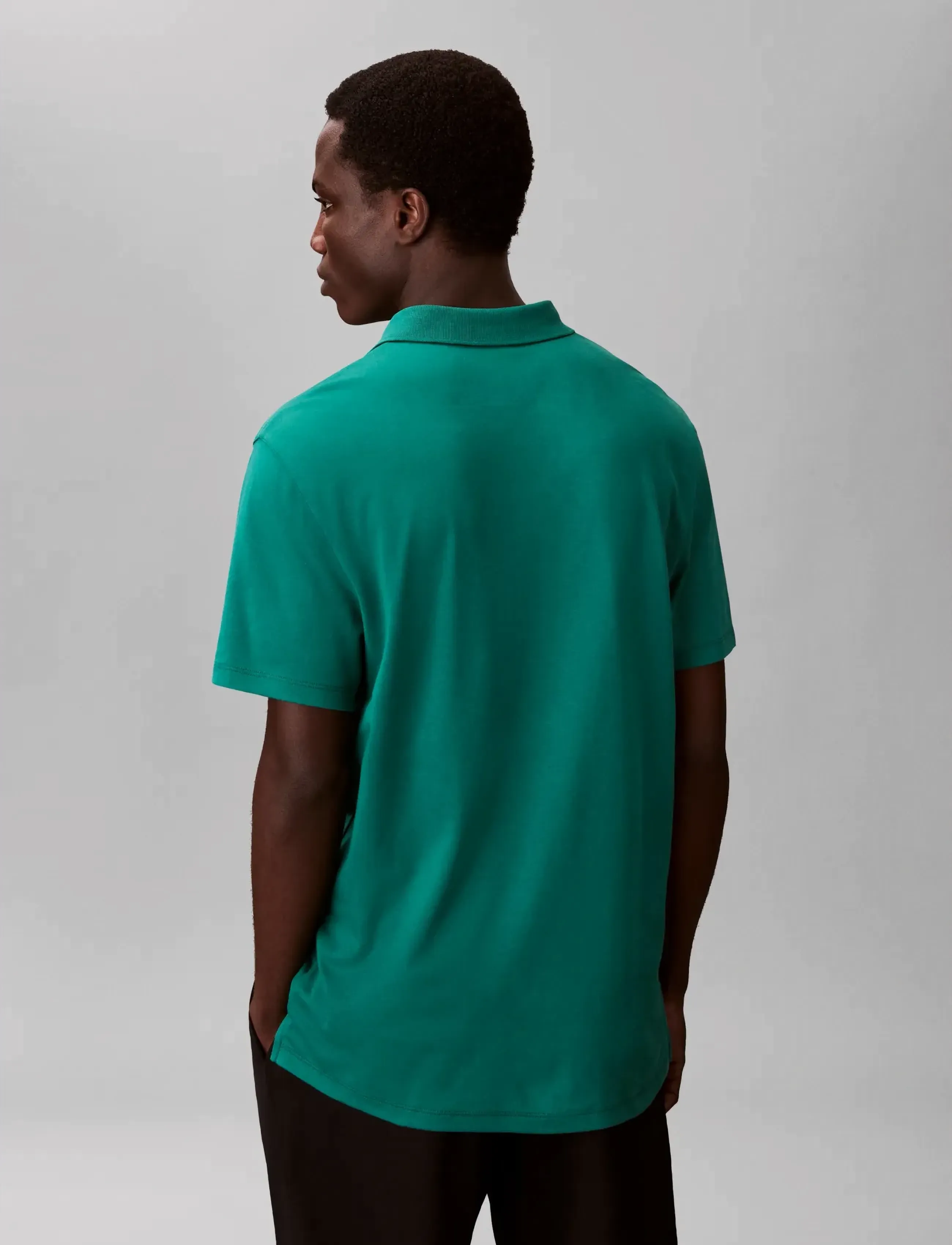 Calvin Klein - SS SUPIMA CHEST EMB POLO - stutterma pólóbolir - enchanted forest - 2