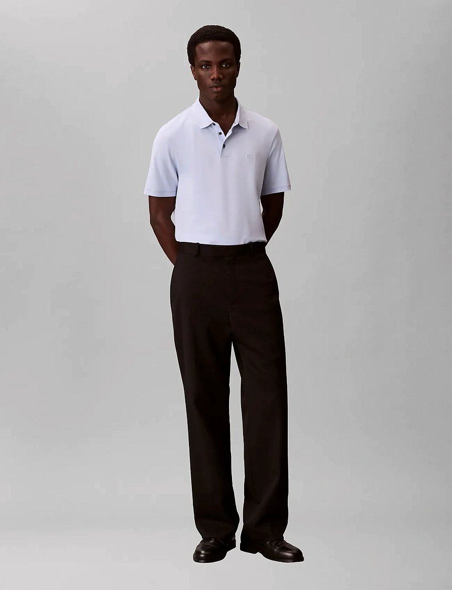 Calvin Klein - SS SUPIMA CHEST EMB POLO - kurzärmelig - heavenly iris - 0