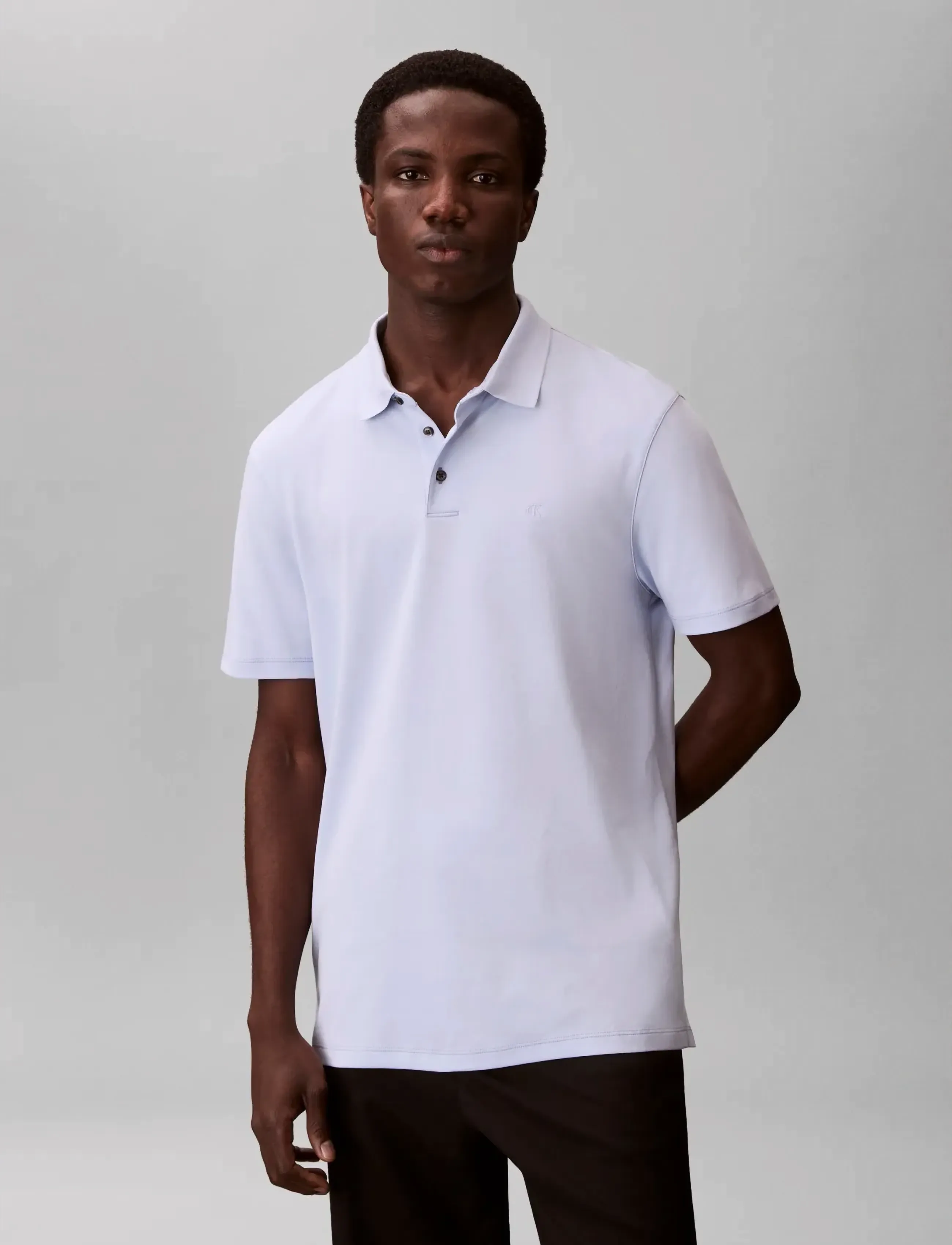 Calvin Klein - SS SUPIMA CHEST EMB POLO - short-sleeved polos - heavenly iris - 3