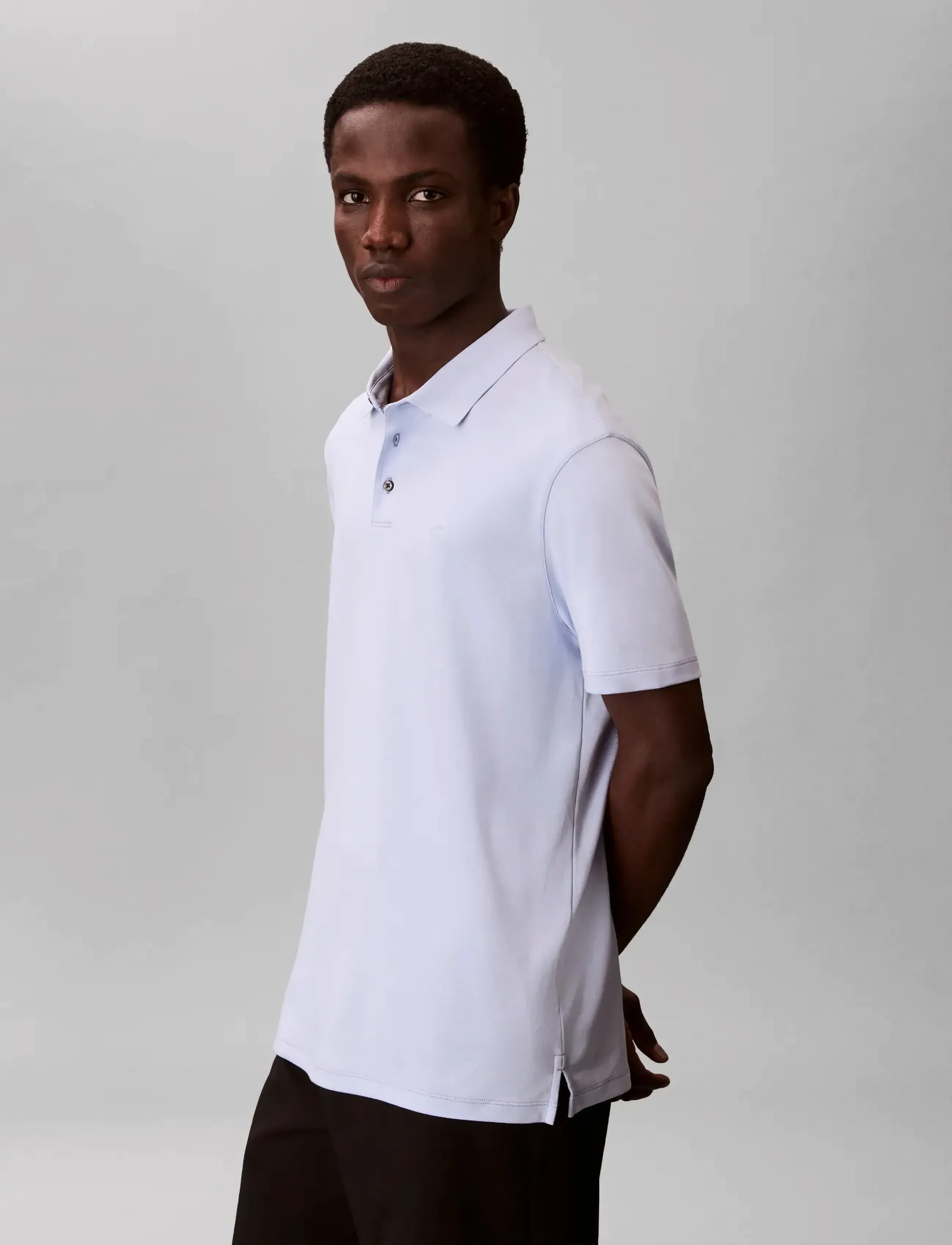 Calvin Klein - SS SUPIMA CHEST EMB POLO - short-sleeved polos - heavenly iris - 4