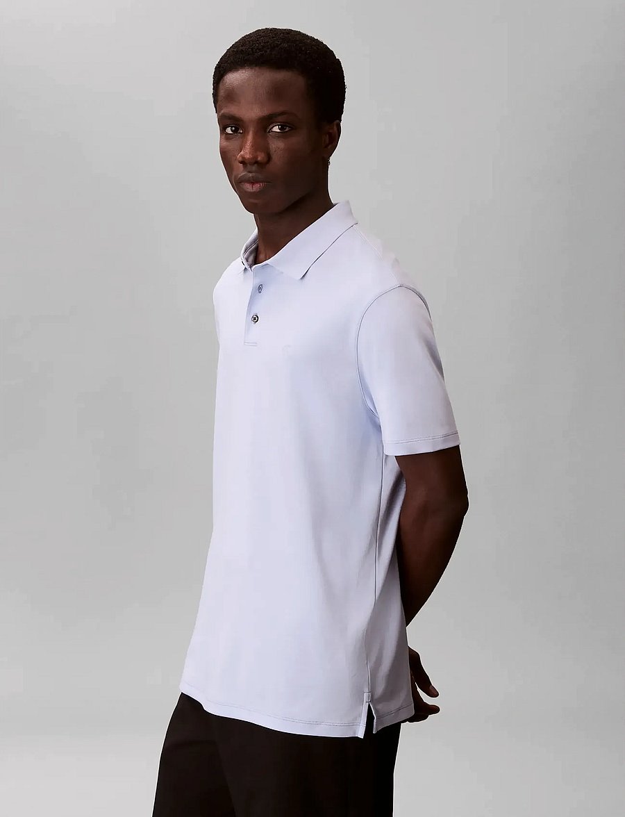 Calvin Klein - SS SUPIMA CHEST EMB POLO - kurzärmelig - heavenly iris - 4