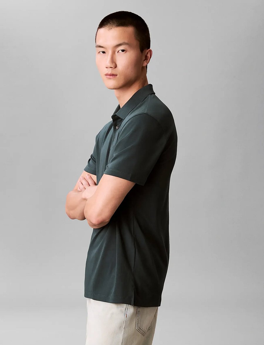 Calvin Klein - SS SUPIMA CHEST EMB POLO - short-sleeved polos - magical forest - 3