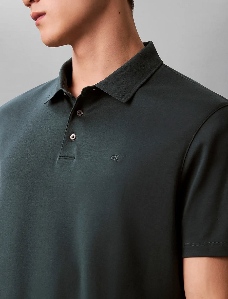 Calvin Klein - SS SUPIMA CHEST EMB POLO - short-sleeved polos - magical forest - 4