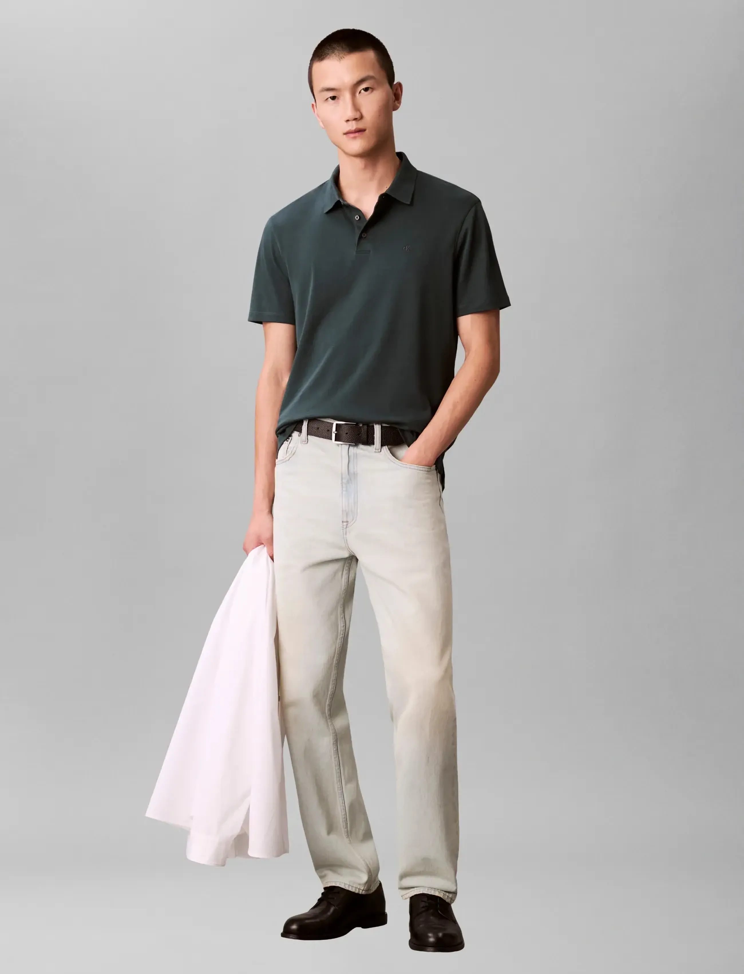 Calvin Klein - SS SUPIMA CHEST EMB POLO - short-sleeved polos - magical forest - 5