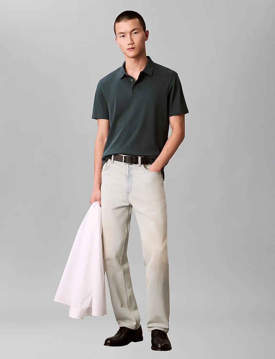 Calvin Klein - SS SUPIMA CHEST EMB POLO - short-sleeved polos - magical forest - 5