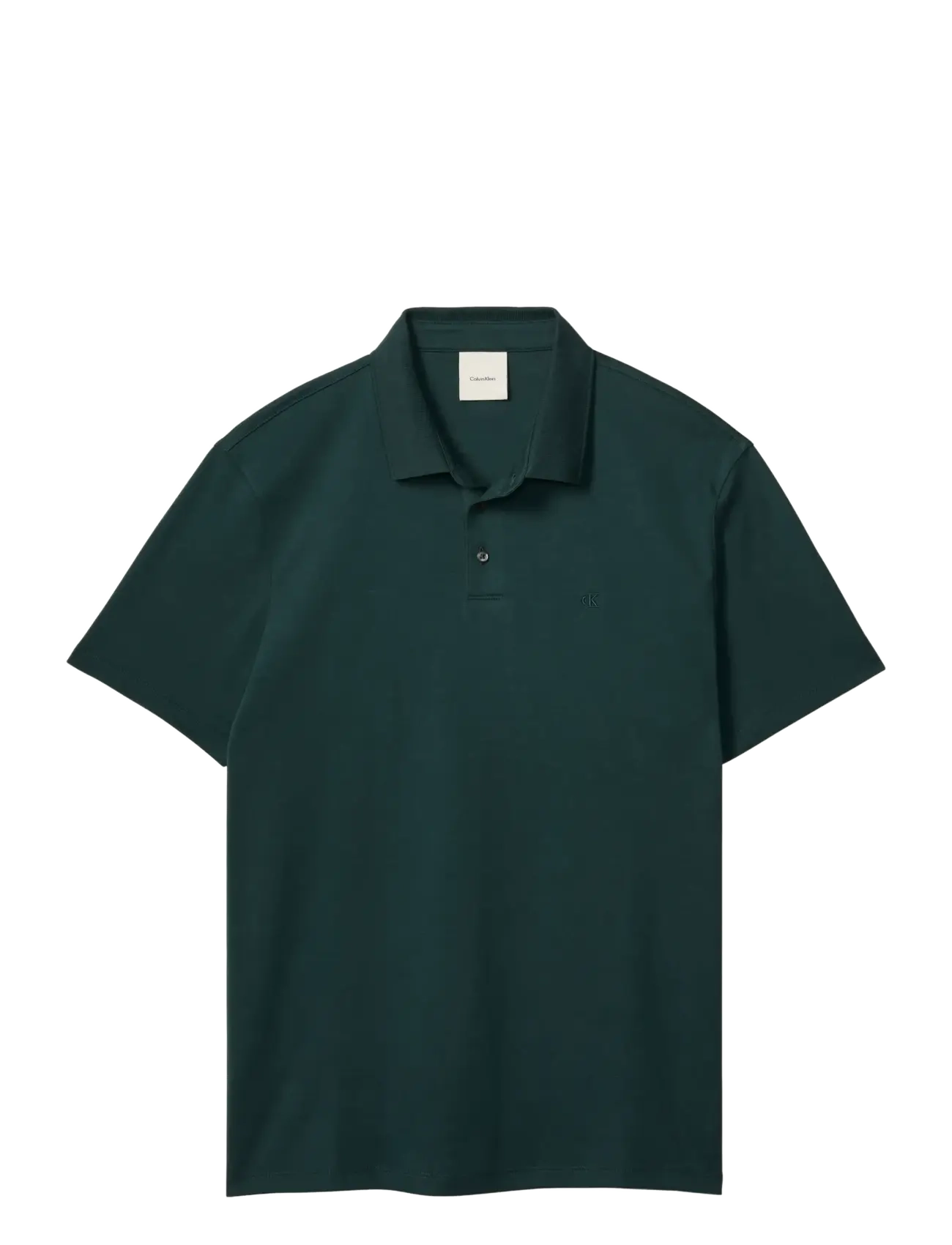 Calvin Klein SS SUPIMA CHEST EMB POLO - Calvin Klein - NEARLY NAVY / green