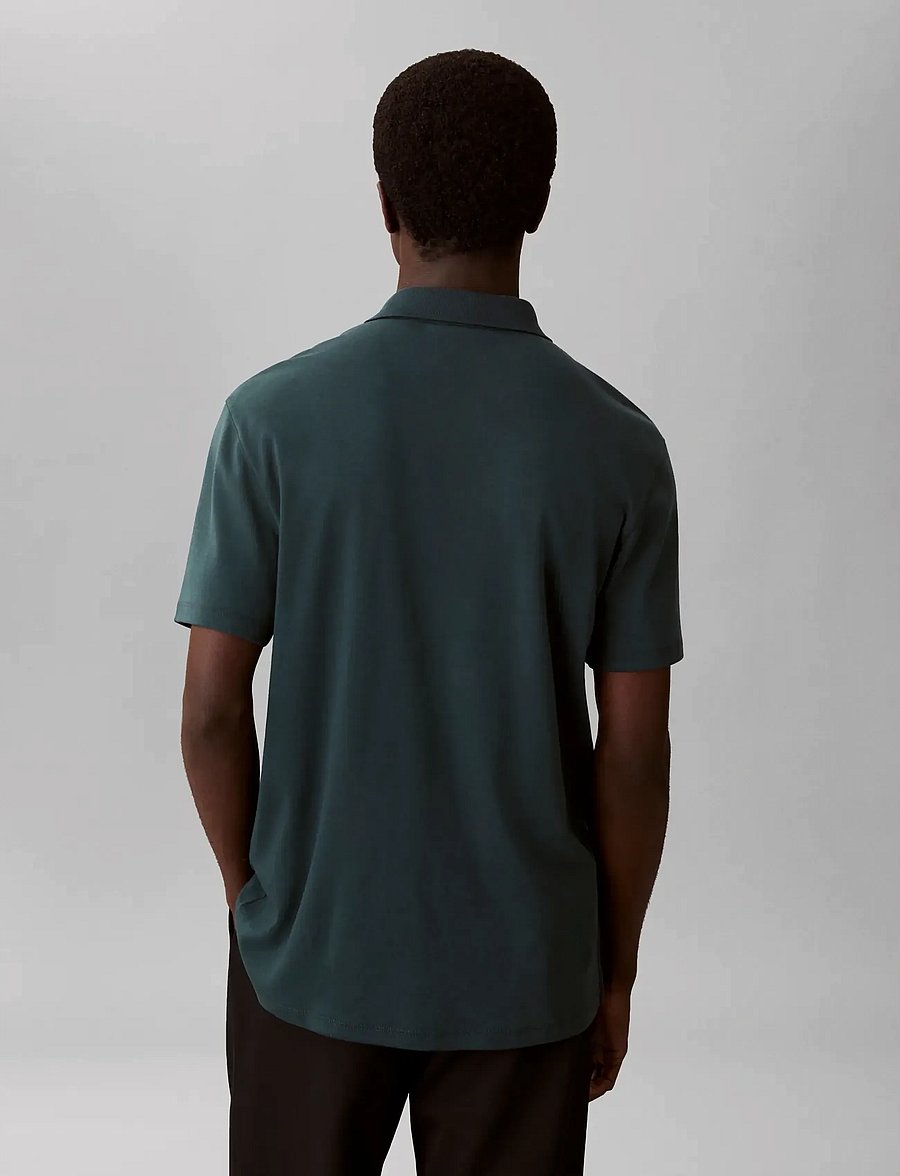Calvin Klein - SS SUPIMA CHEST EMB POLO - short-sleeved polos - nearly navy - 2
