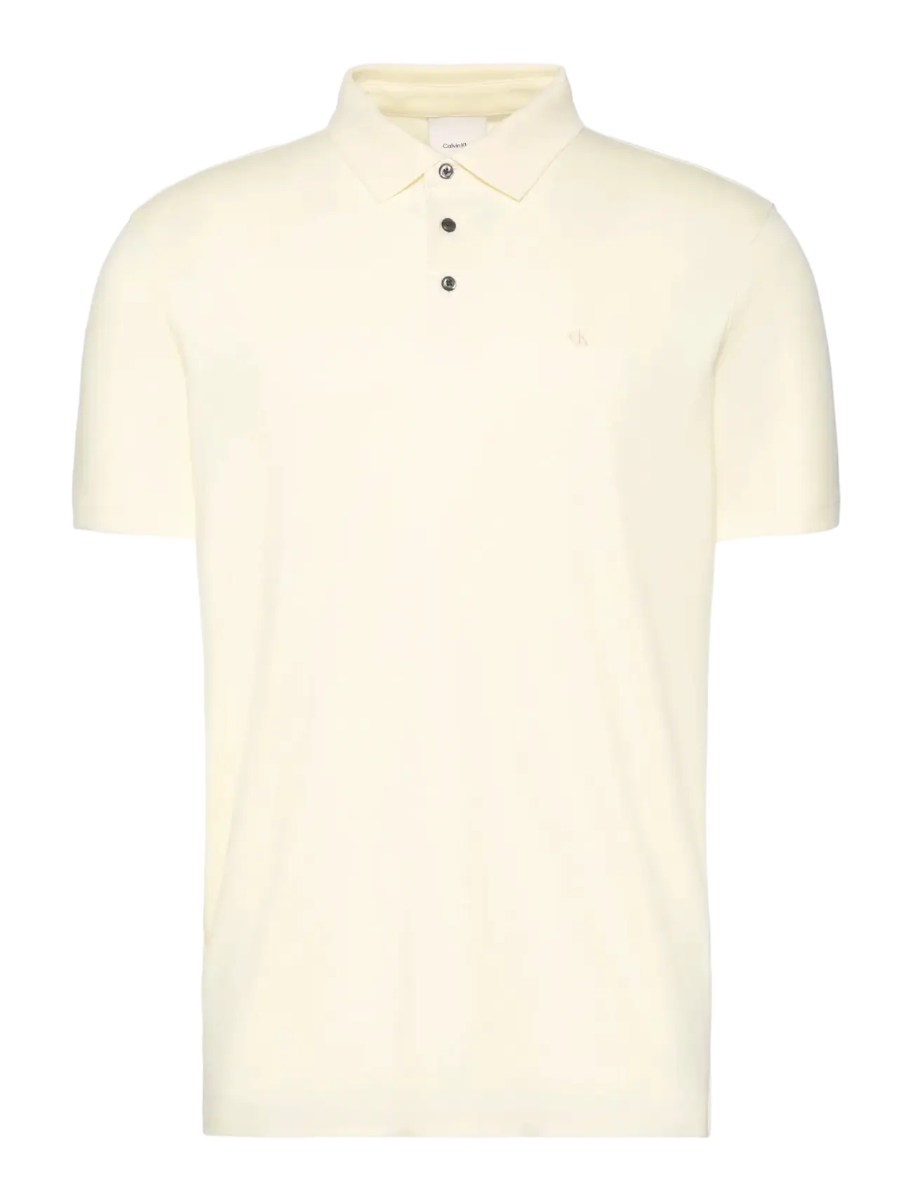 Calvin Klein SS SUPIMA CHEST EMB POLO - Poloer - PEAR SORBET / yellow
