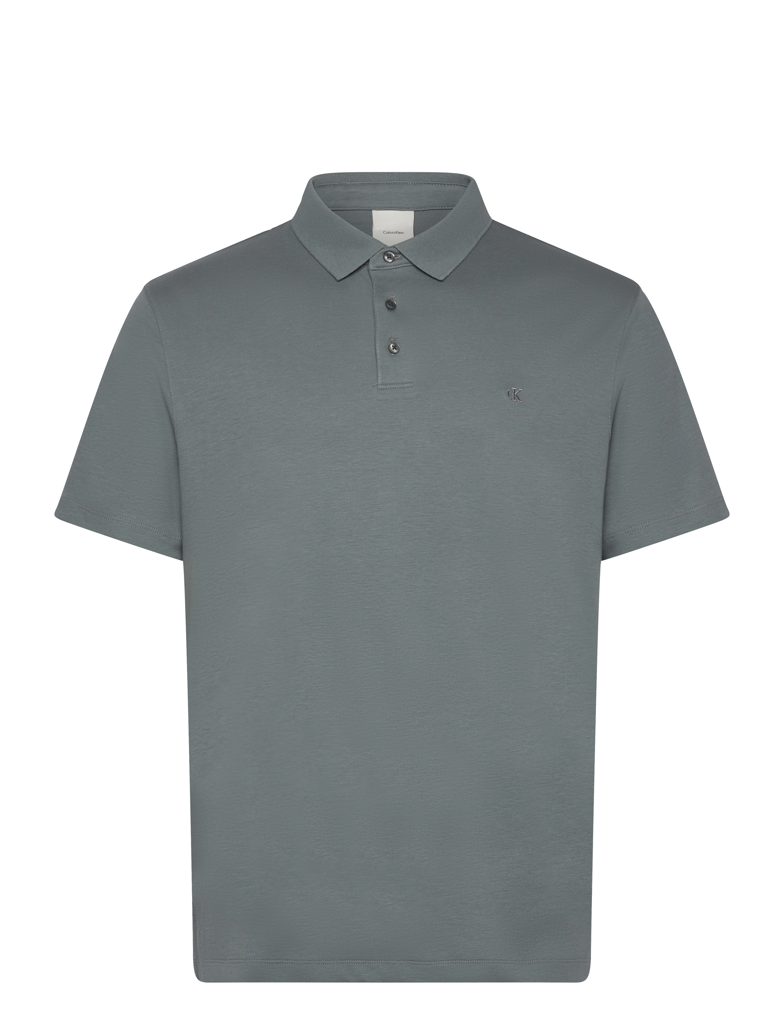 Calvin Klein SS SUPIMA CHEST EMB POLO - Calvin Klein - SEDONA SAGE / green
