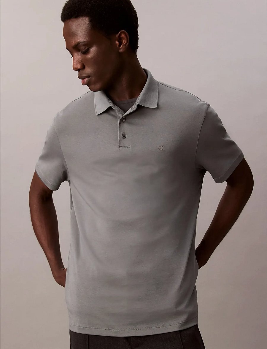 Calvin Klein - SS SUPIMA CHEST EMB POLO - lühikeste varrukatega polod - sedona sage - 3