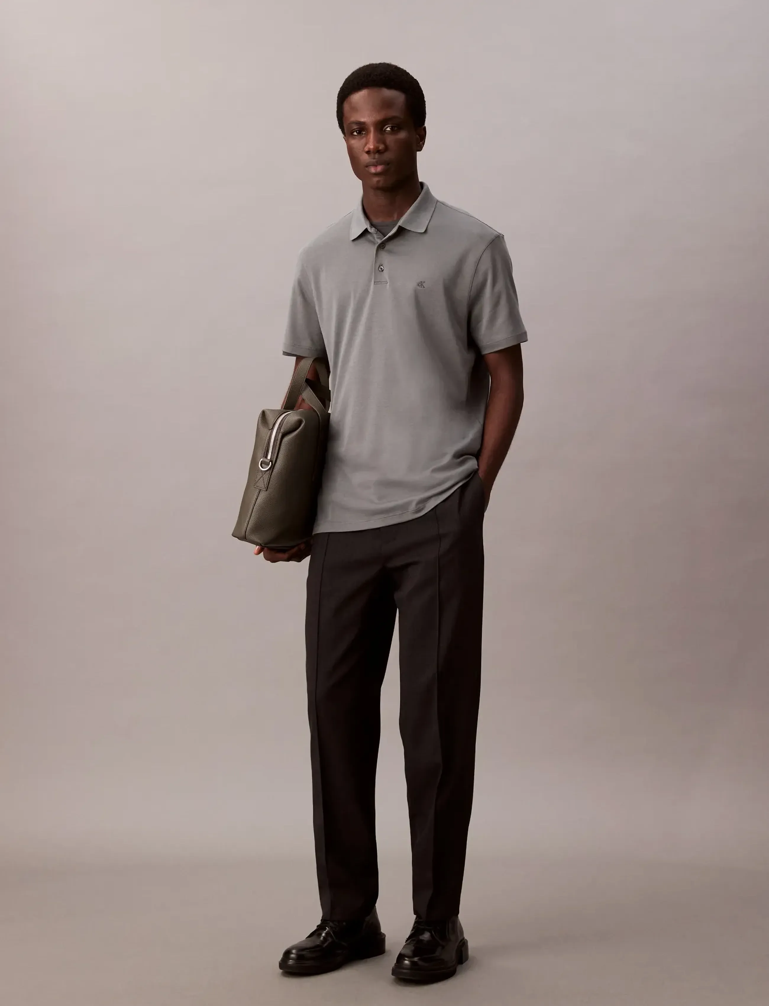Calvin Klein - SS SUPIMA CHEST EMB POLO - lyhythihaiset - sedona sage - 4