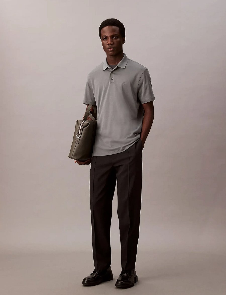 Calvin Klein - SS SUPIMA CHEST EMB POLO - lühikeste varrukatega polod - sedona sage - 4
