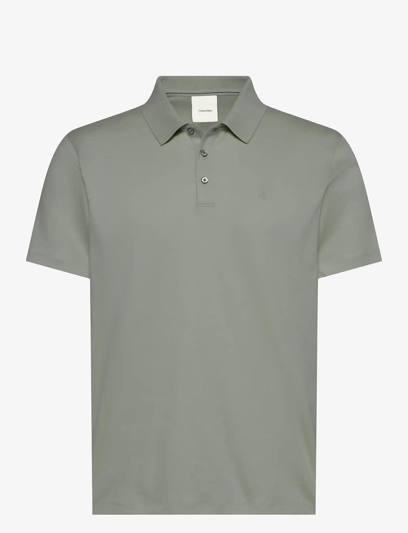 Calvin Klein - SS SUPIMA CHEST EMB POLO - lühikeste varrukatega polod - shadow - 0