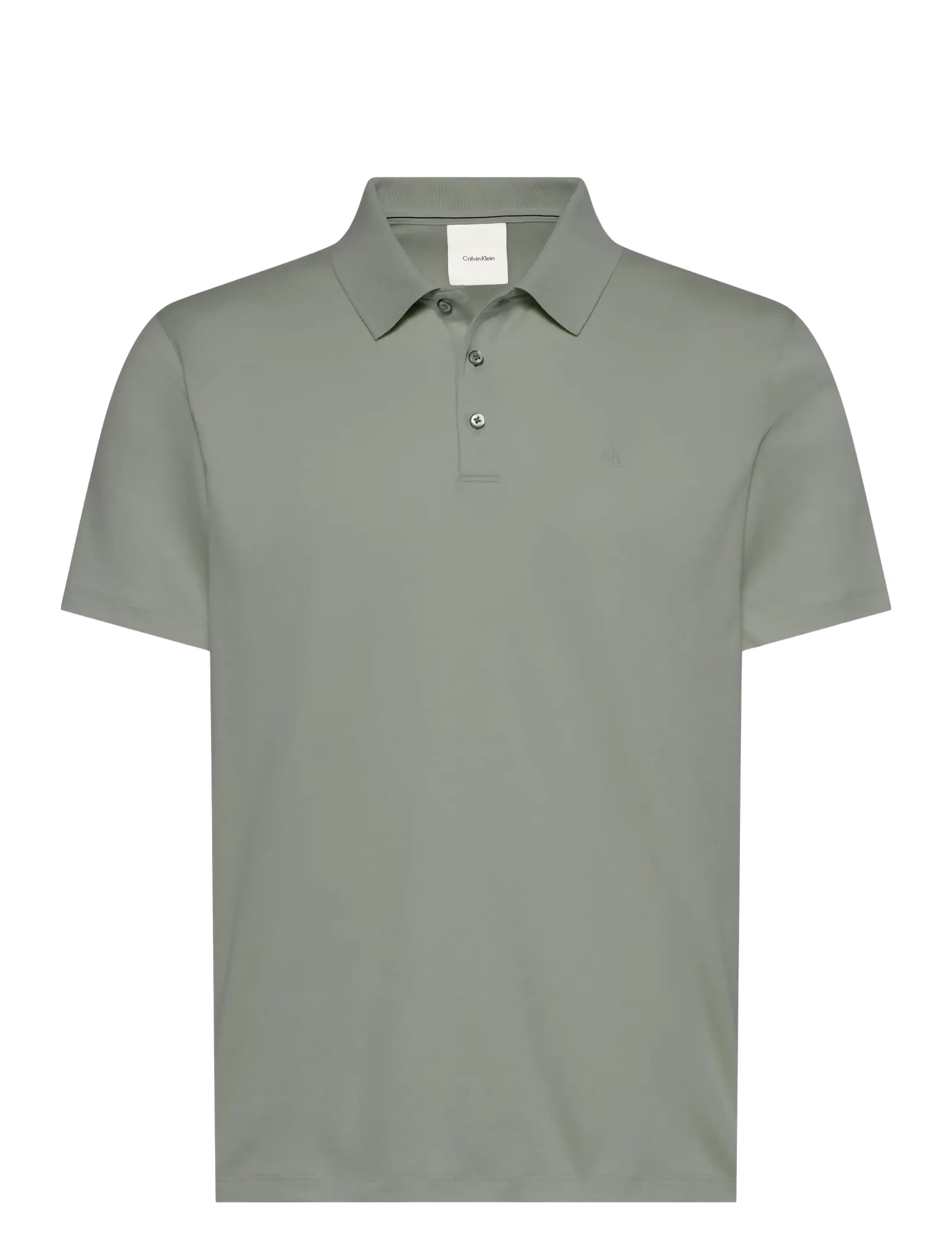 Calvin Klein SS SUPIMA CHEST EMB POLO - Poloer - SHADOW / khaki/green