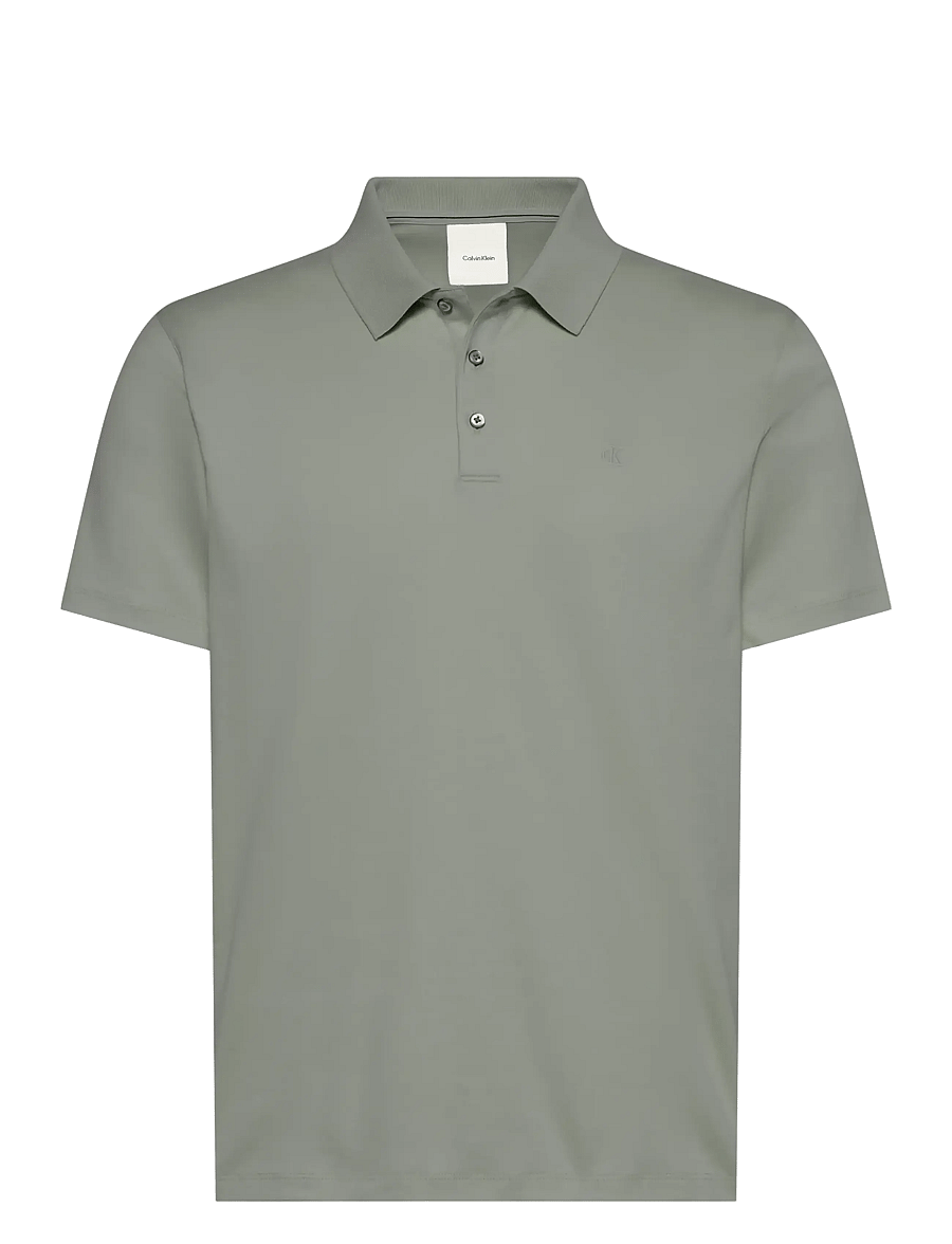 Calvin Klein - SS SUPIMA CHEST EMB POLO - short-sleeved polos - shadow - 0