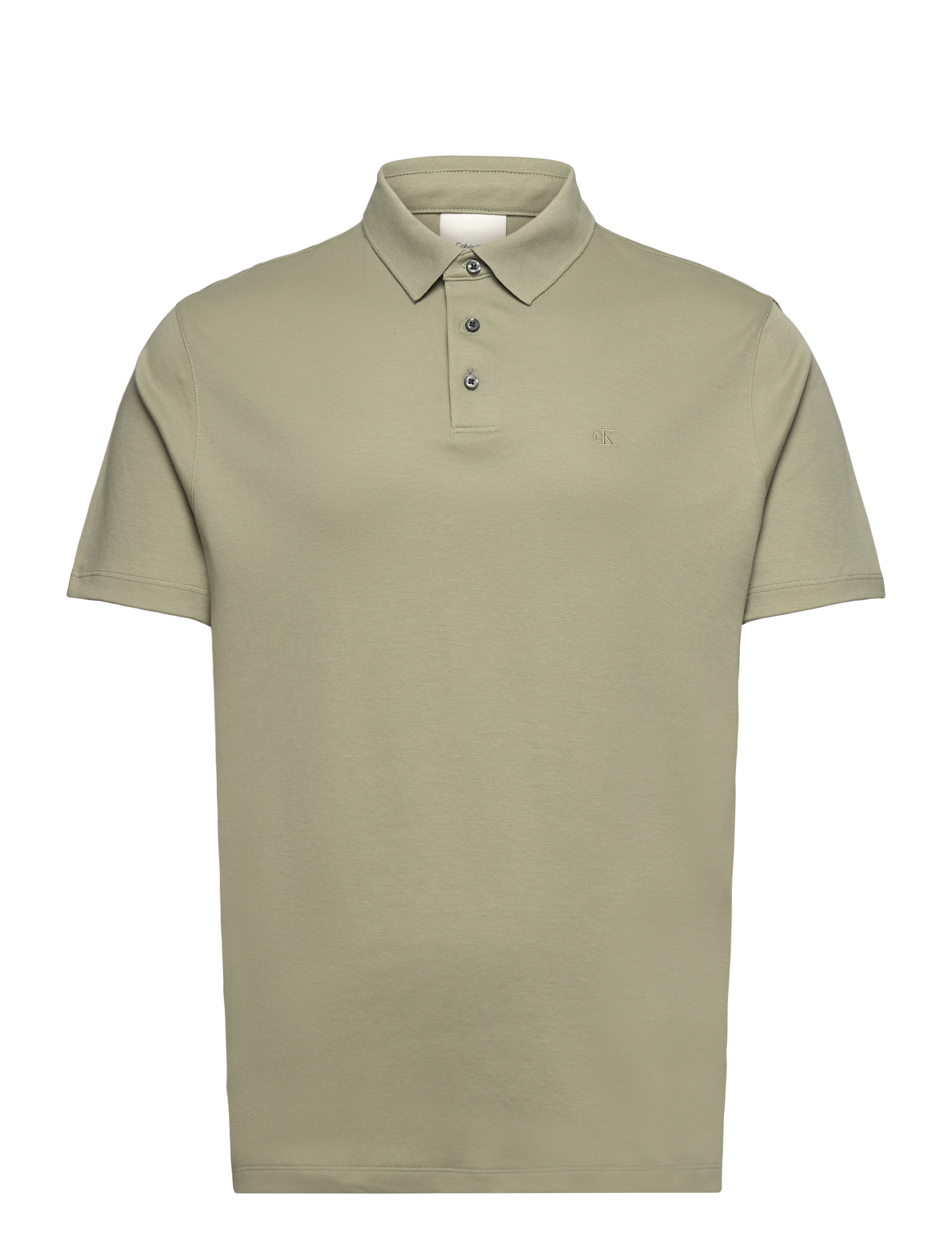 CALVIN KLEIN Ss Supima Chest Emb Polo Gelb - S - Herren