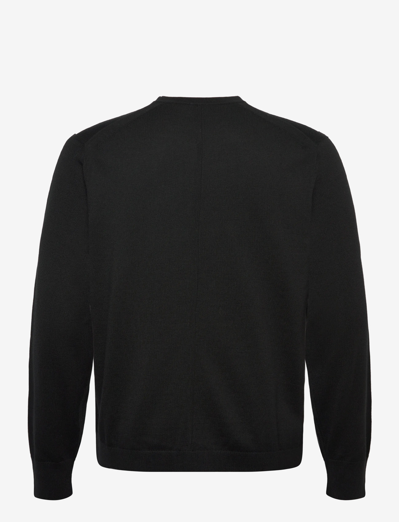 Calvin Klein - LS 100% MERINO CREW 14GG - rund hals - black - 1