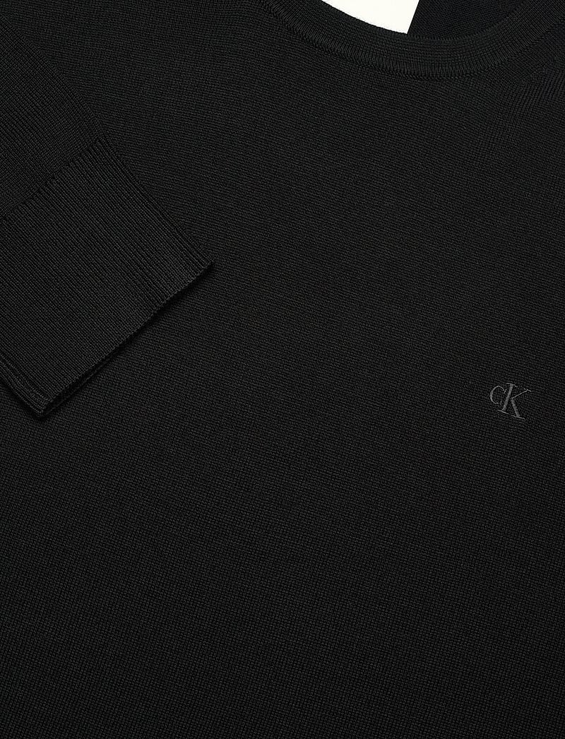 Calvin Klein - LS 100% MERINO CREW 14GG - rund hals - black - 2