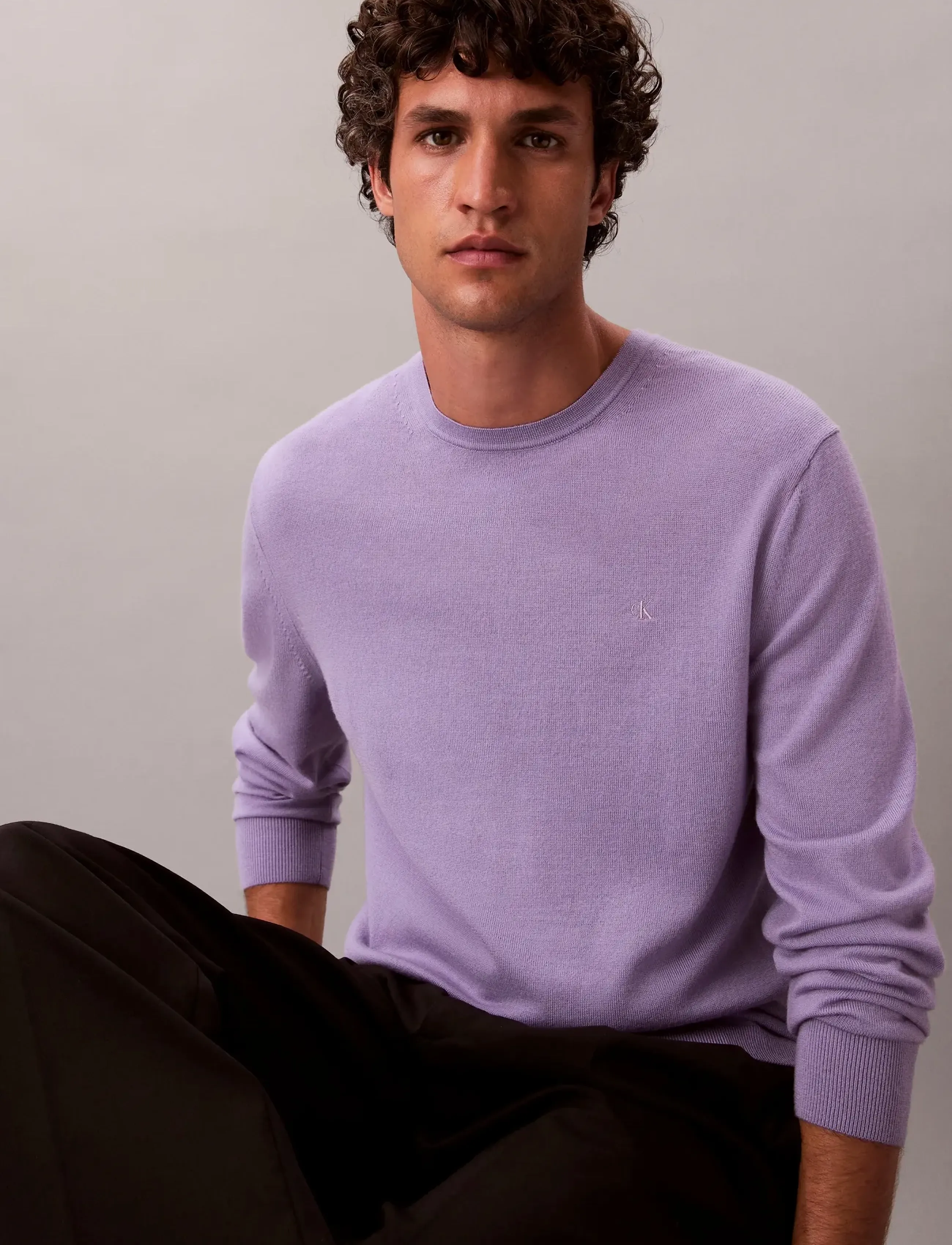 Calvin Klein - LS 100% MERINO CREW 14GG - rundhals - daybreak - 2