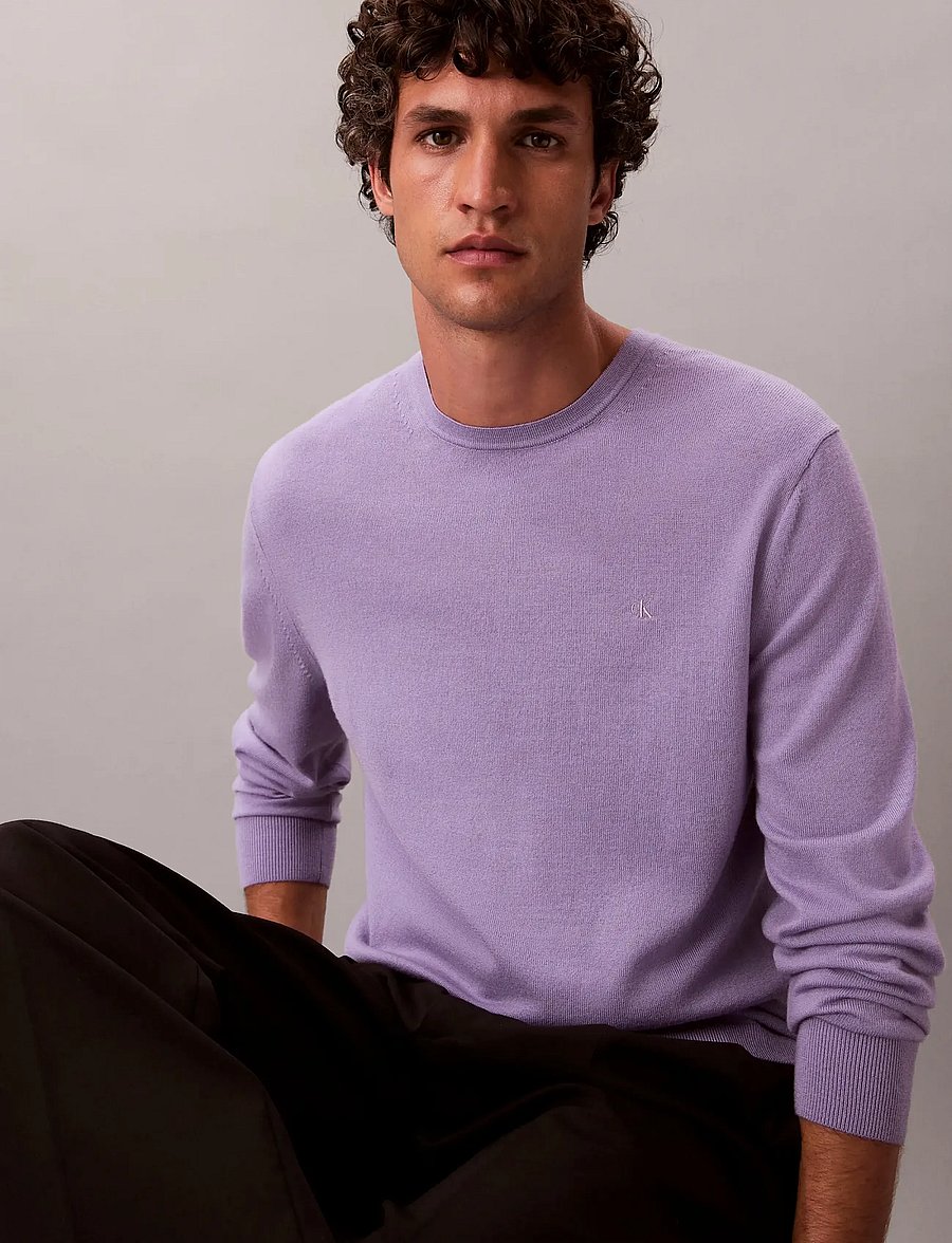 Calvin Klein - LS 100% MERINO CREW 14GG - rundhals - daybreak - 2