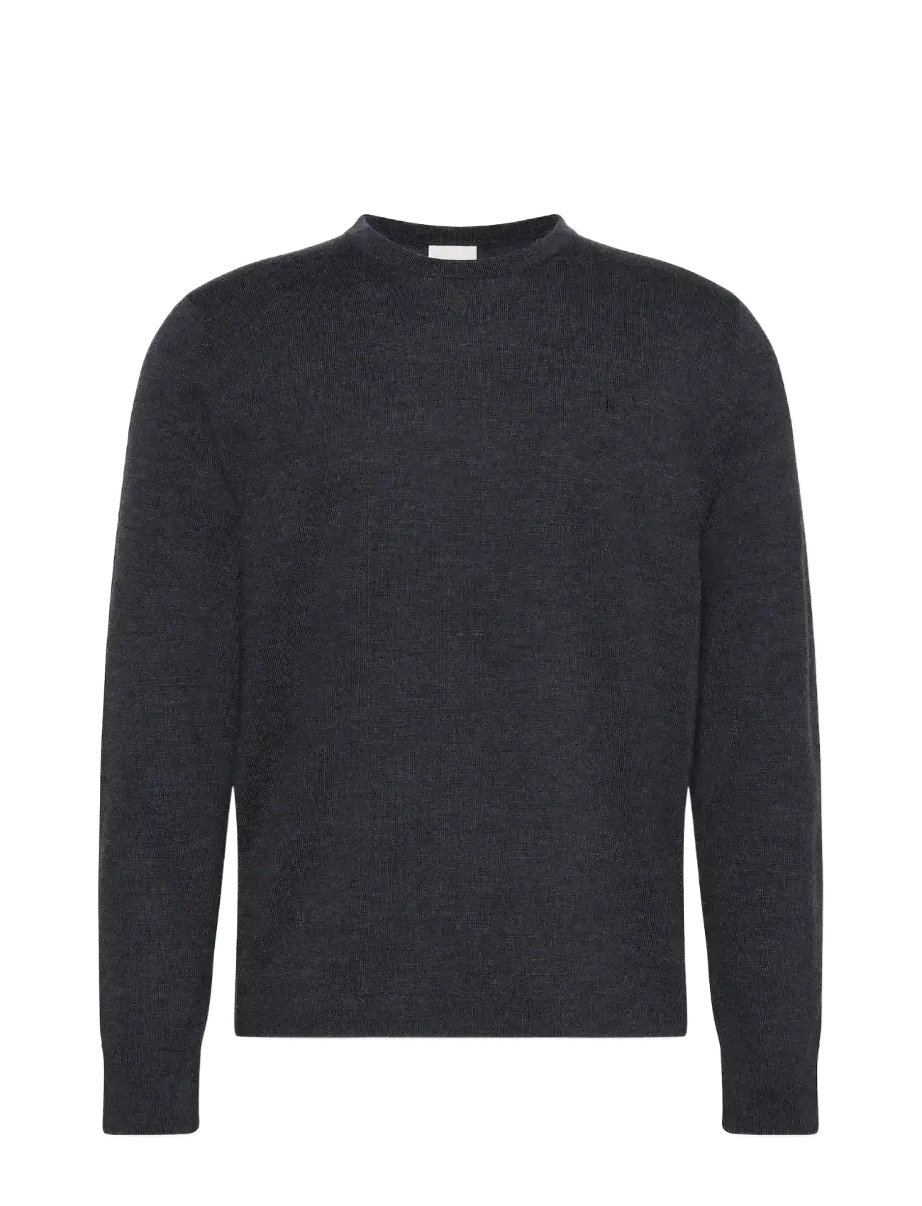 LS 100% MERINO CREW 14GG - GUNMETAL HTR