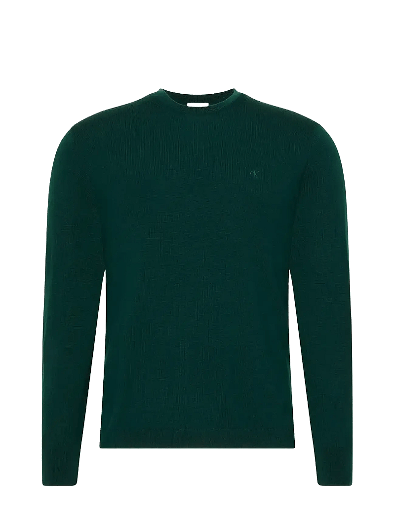 Calvin Klein - LS 100% MERINO CREW 14GG - rundhals - miami green - 1