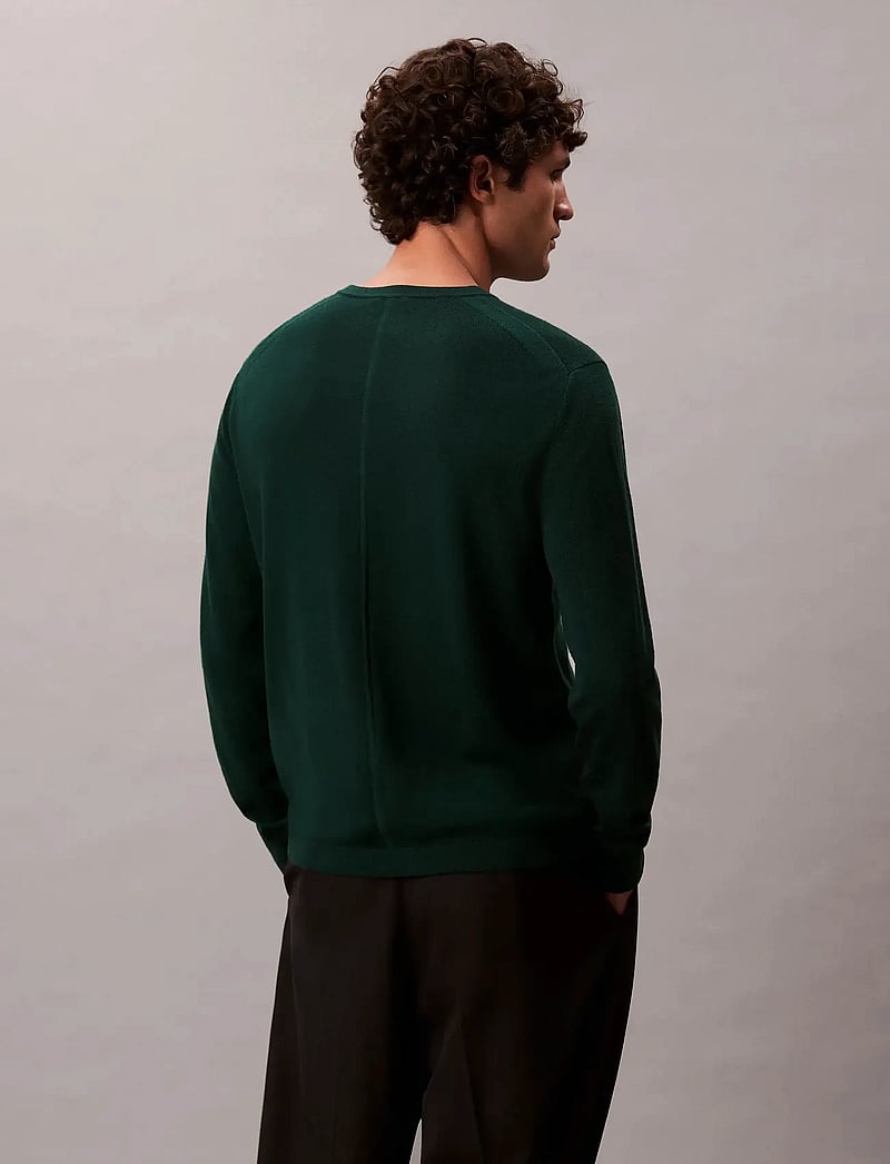 Calvin Klein - LS 100% MERINO CREW 14GG - rundhals - miami green - 2