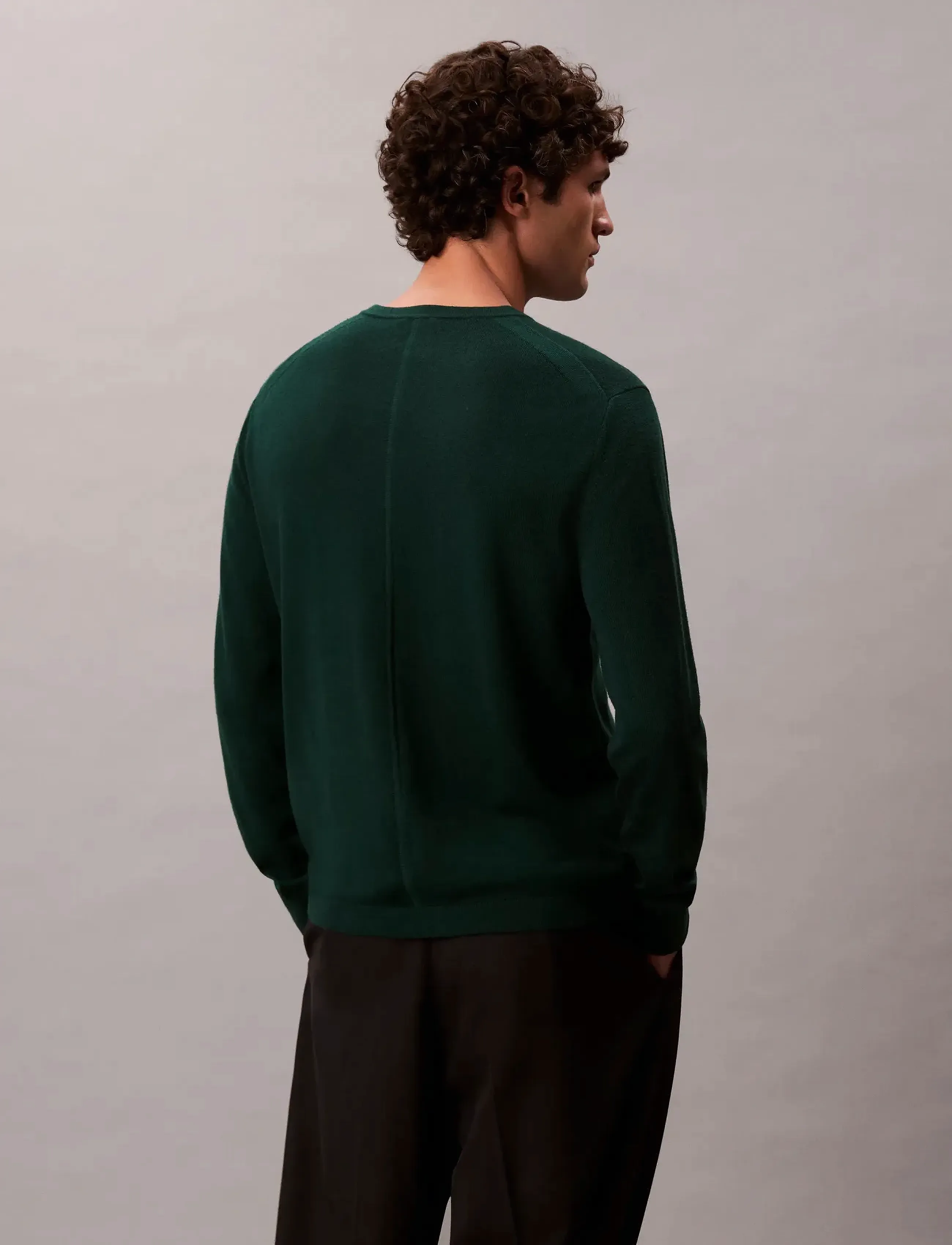 Calvin Klein - LS 100% MERINO CREW 14GG - Ümmarguse kaelusega kudumid - miami green - 2