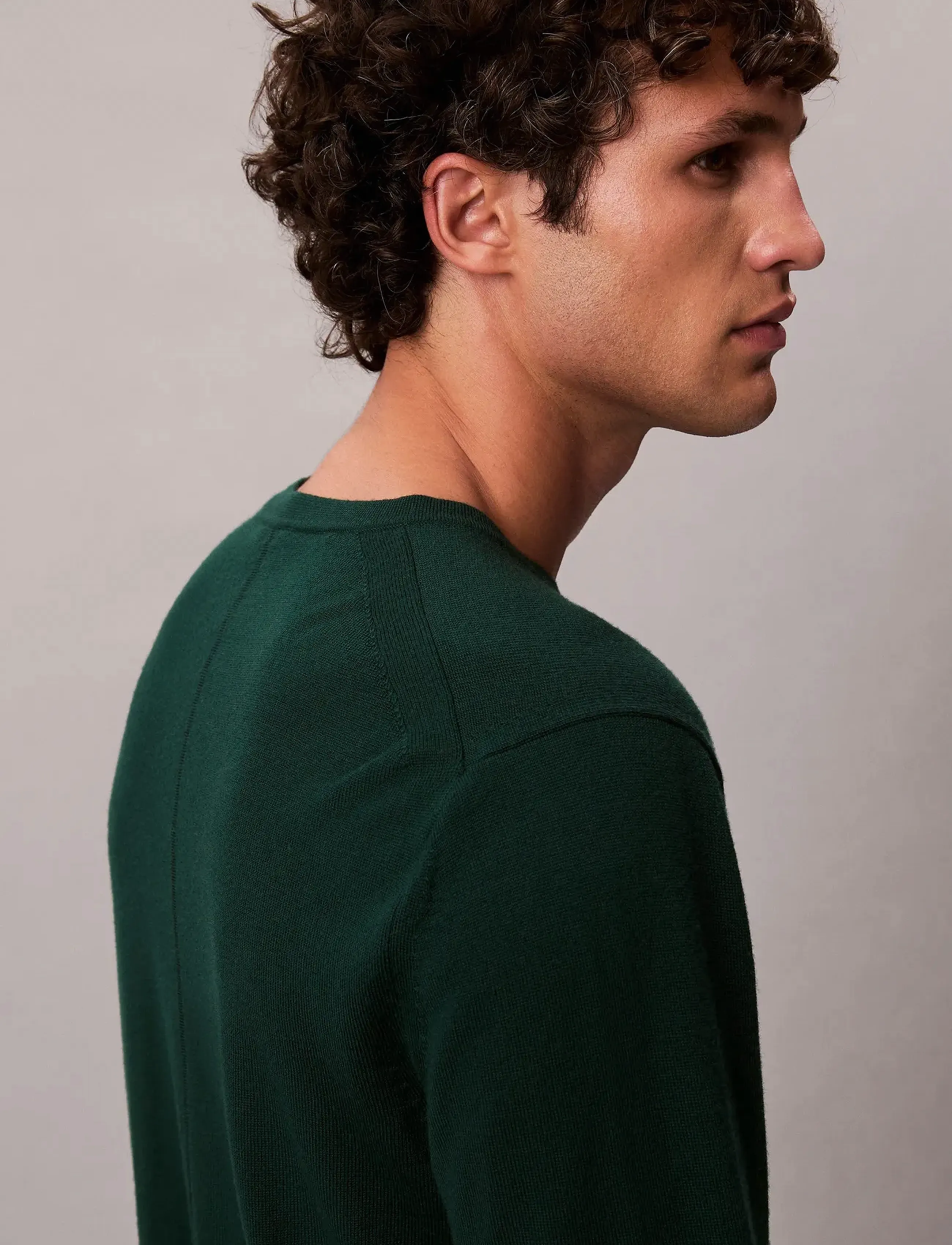 Calvin Klein - LS 100% MERINO CREW 14GG - Ümmarguse kaelusega kudumid - miami green - 4