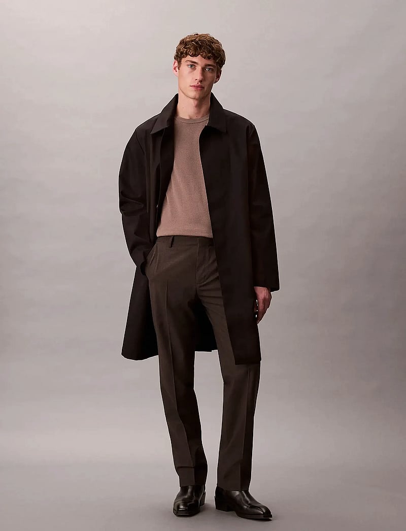 Calvin Klein - LS 100% MERINO CREW 14GG - rund hals - taupe tone - 0