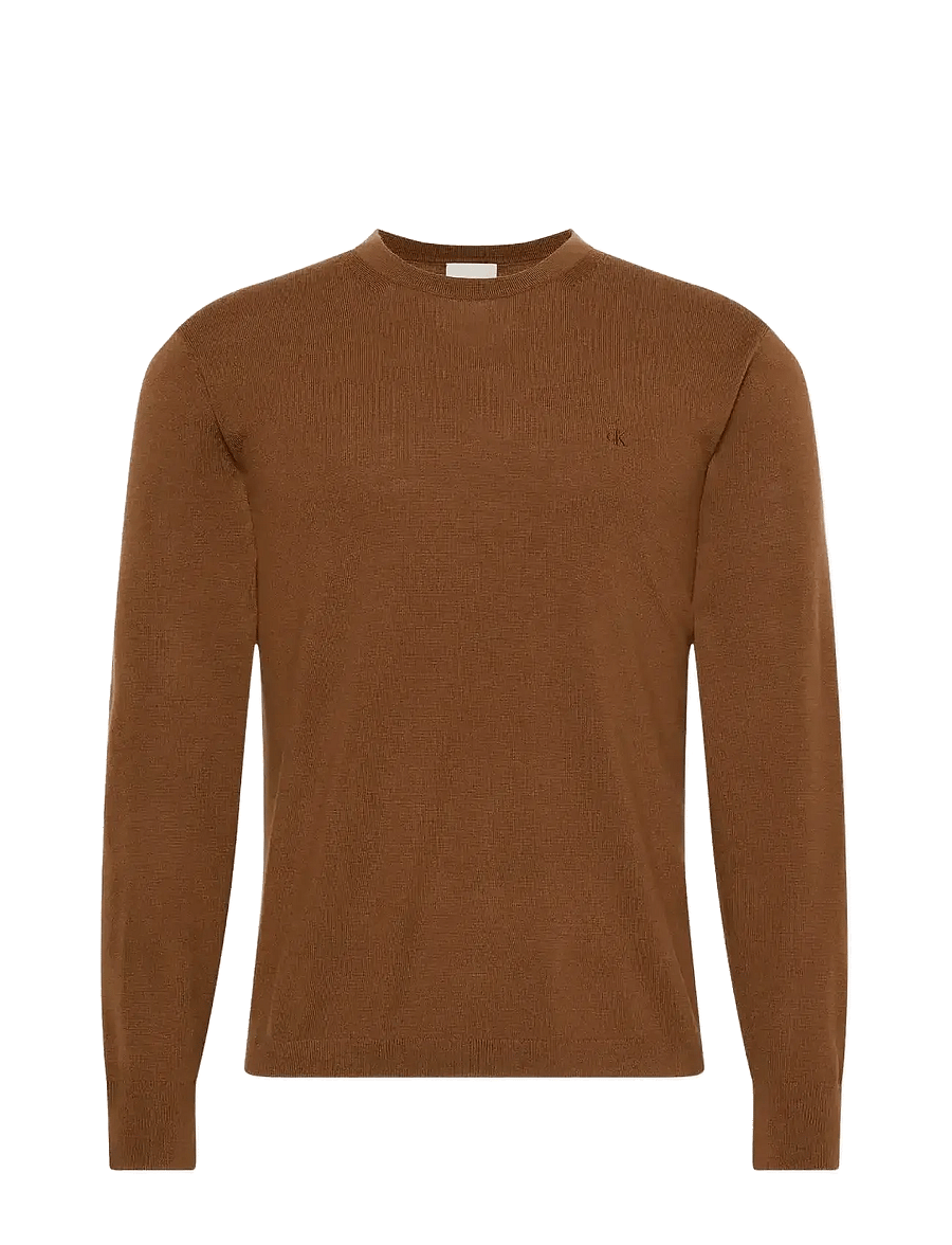Calvin Klein - LS 100% MERINO CREW 14GG - rundhals - thrush - 1