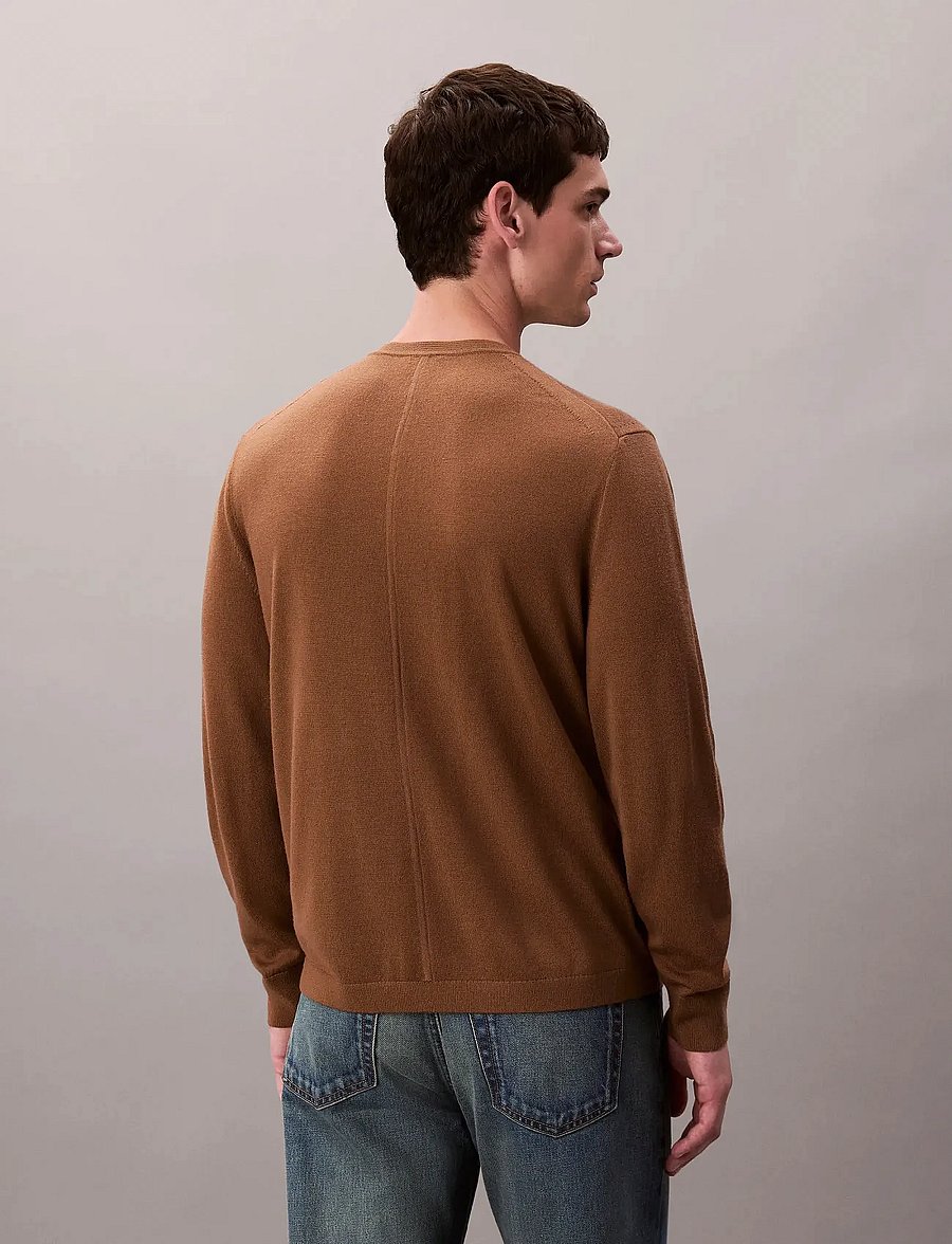 Calvin Klein - LS 100% MERINO CREW 14GG - rundhals - thrush - 4