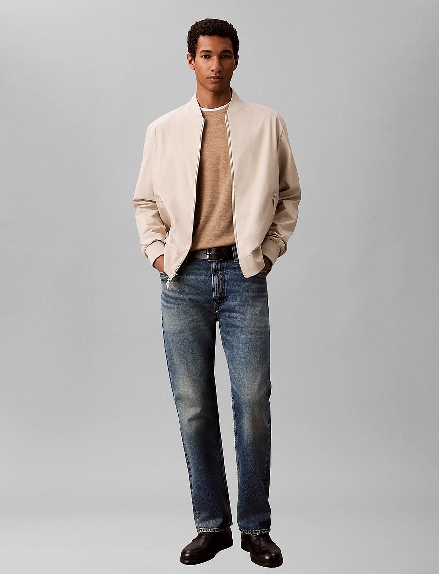 Calvin Klein - LS 100% MERINO CREW 14GG - rundhals - tigers eye htr - 3