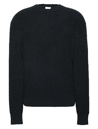 Ls Texture Cttn Crewnk Sweater 1 - Rund Hals
