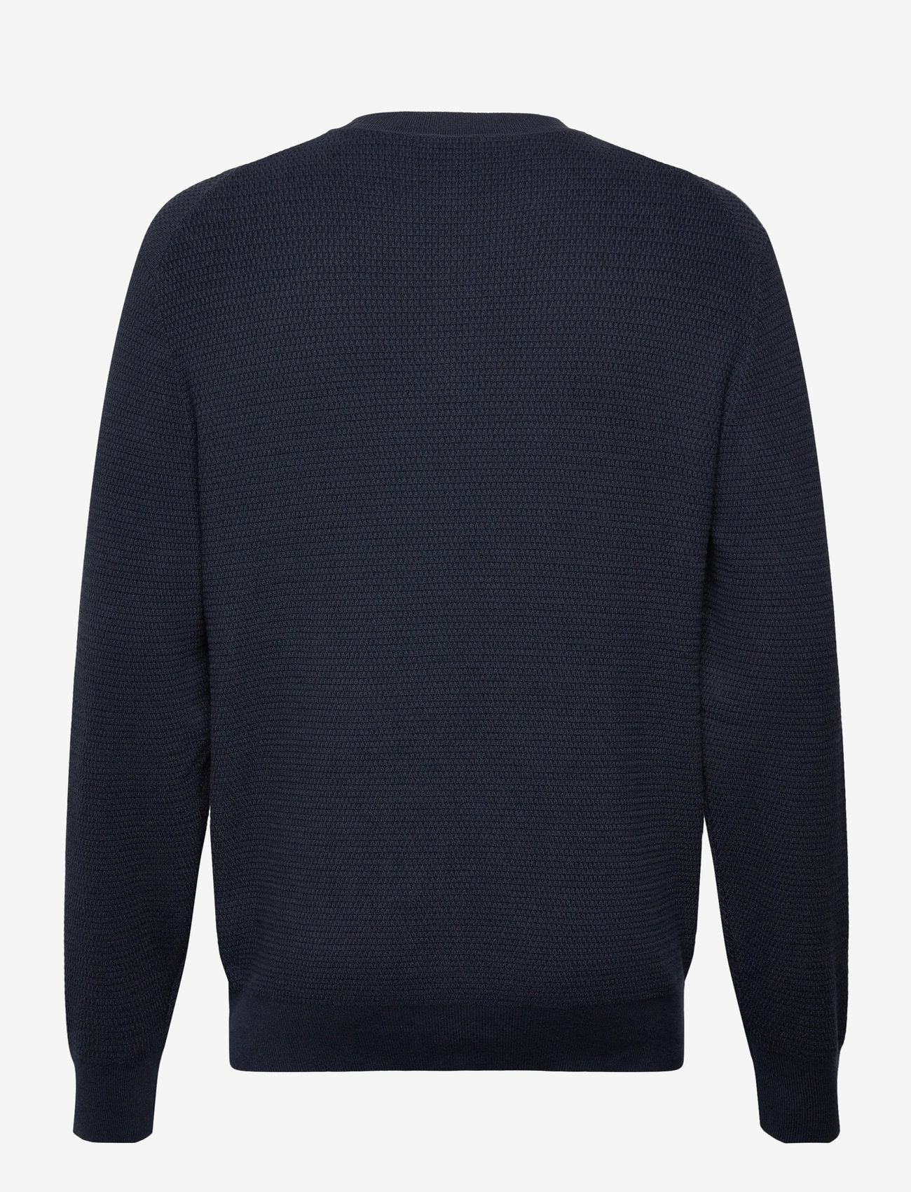 Calvin Klein - LS TEXTURE CTTN CREWNK SWEATER 1 - herbstliche kleidung - dark sapphire - 1