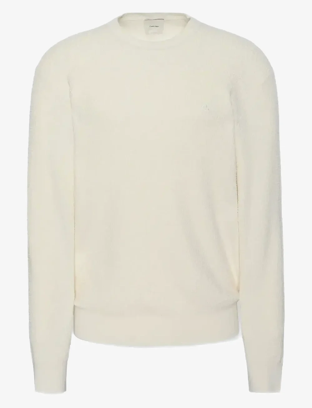 Calvin Klein - LS TEXTURE CTTN CREWNK SWEATER 1 - rundhals - tofu - 1