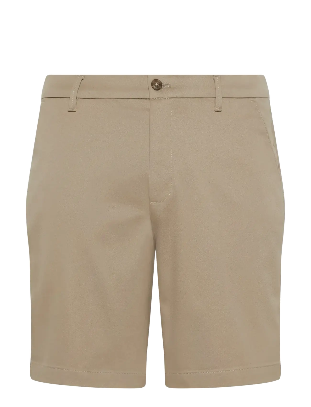 Calvin Klein 9 IN STRAIGHT REFINED CTTN STRET - Shorts - VINTAGE KHAKI / beige