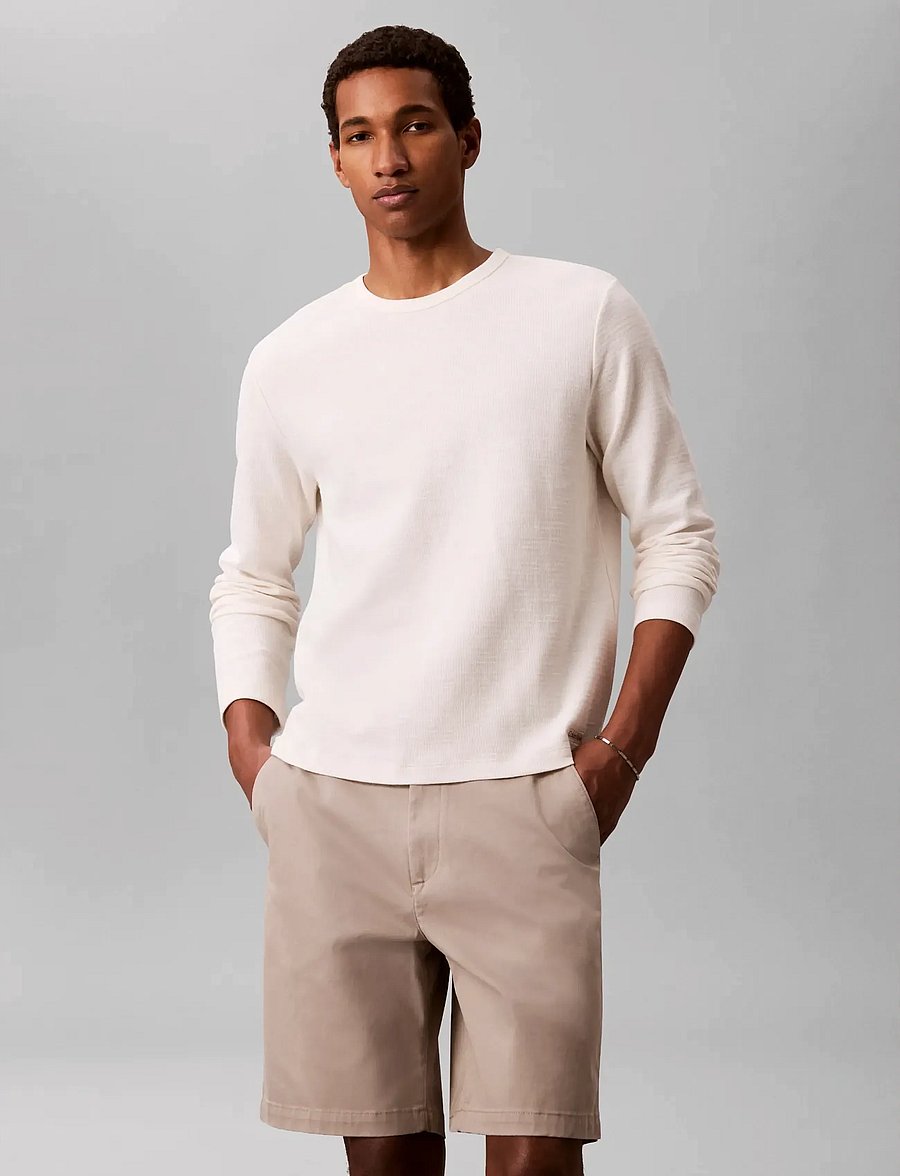 Calvin Klein - 9 IN STRAIGHT REFINED CTTN STRET - chinos shorts - vintage khaki - 3