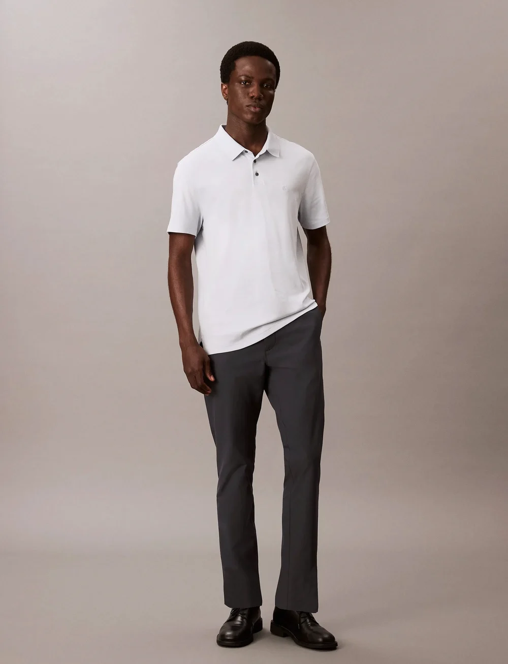 Calvin Klein - SLIM TECH STRETCH TROUSER - suit trousers - india ink - 0