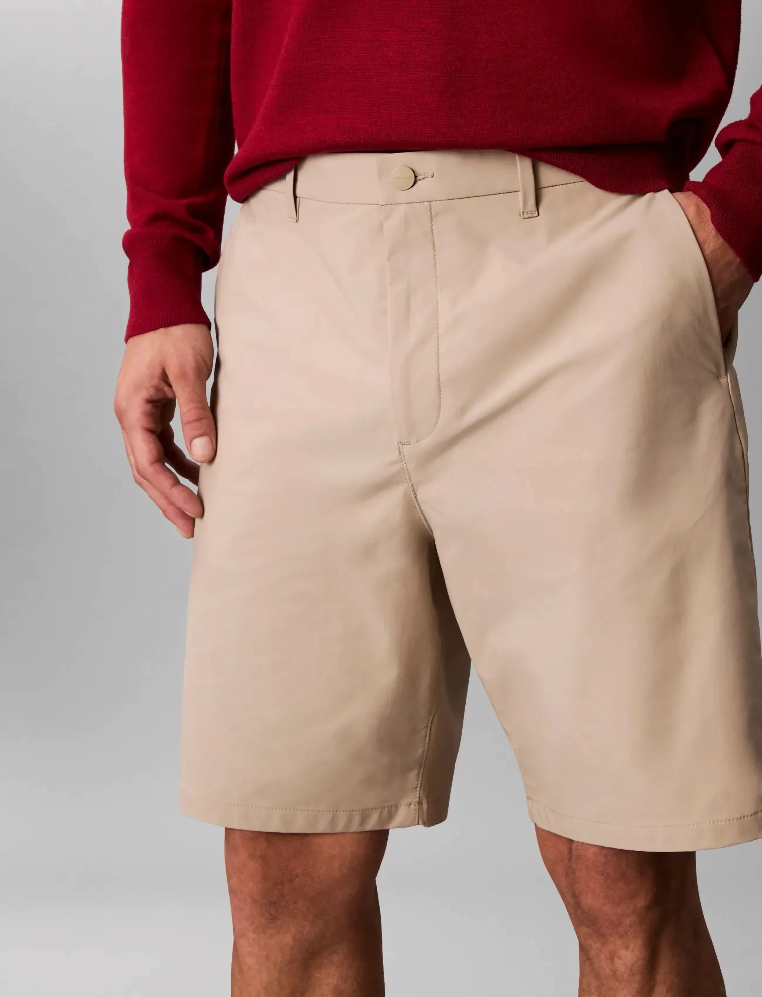 Calvin Klein - 9 IN STRAIGHT TECH STRETCH SHORT - casual shorts - plaza taupe - 4